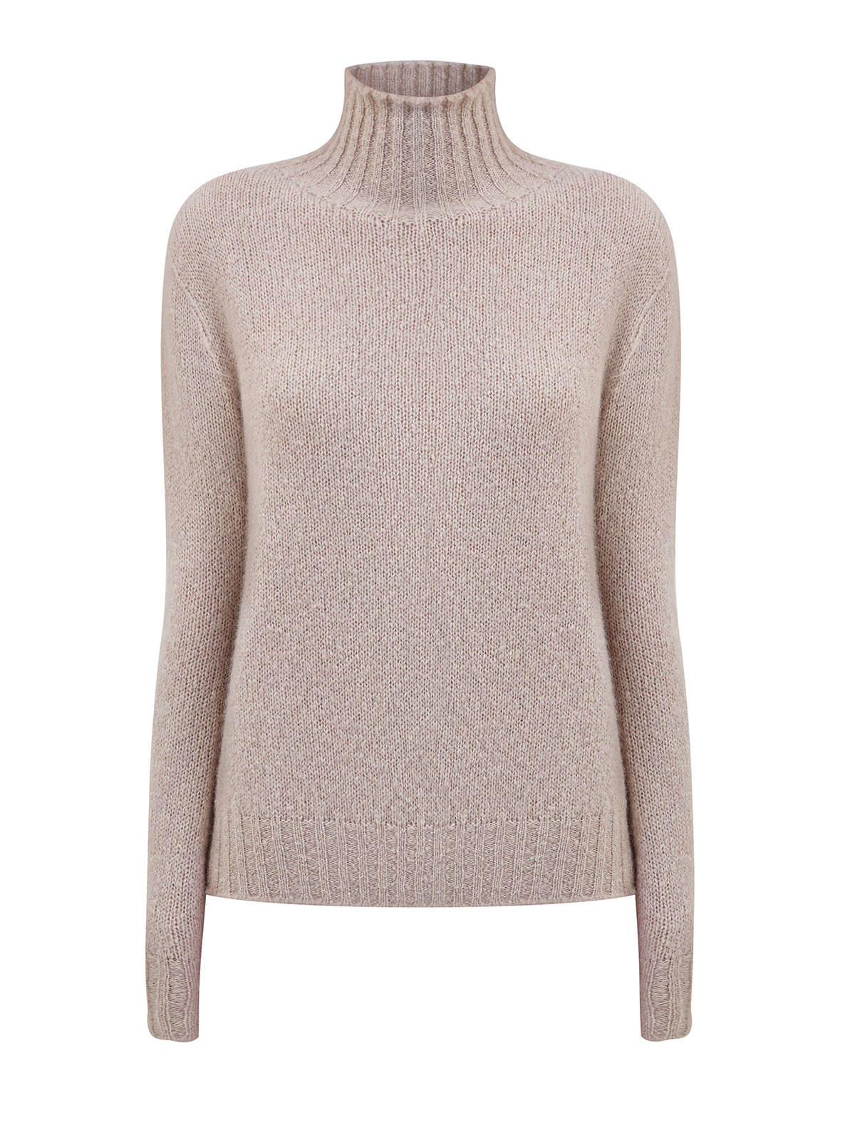 

Свитер из альпаки и кашемира с воротом английской вязки, Бежевый, Свитер из альпаки и кашемира с воротом английской вязки