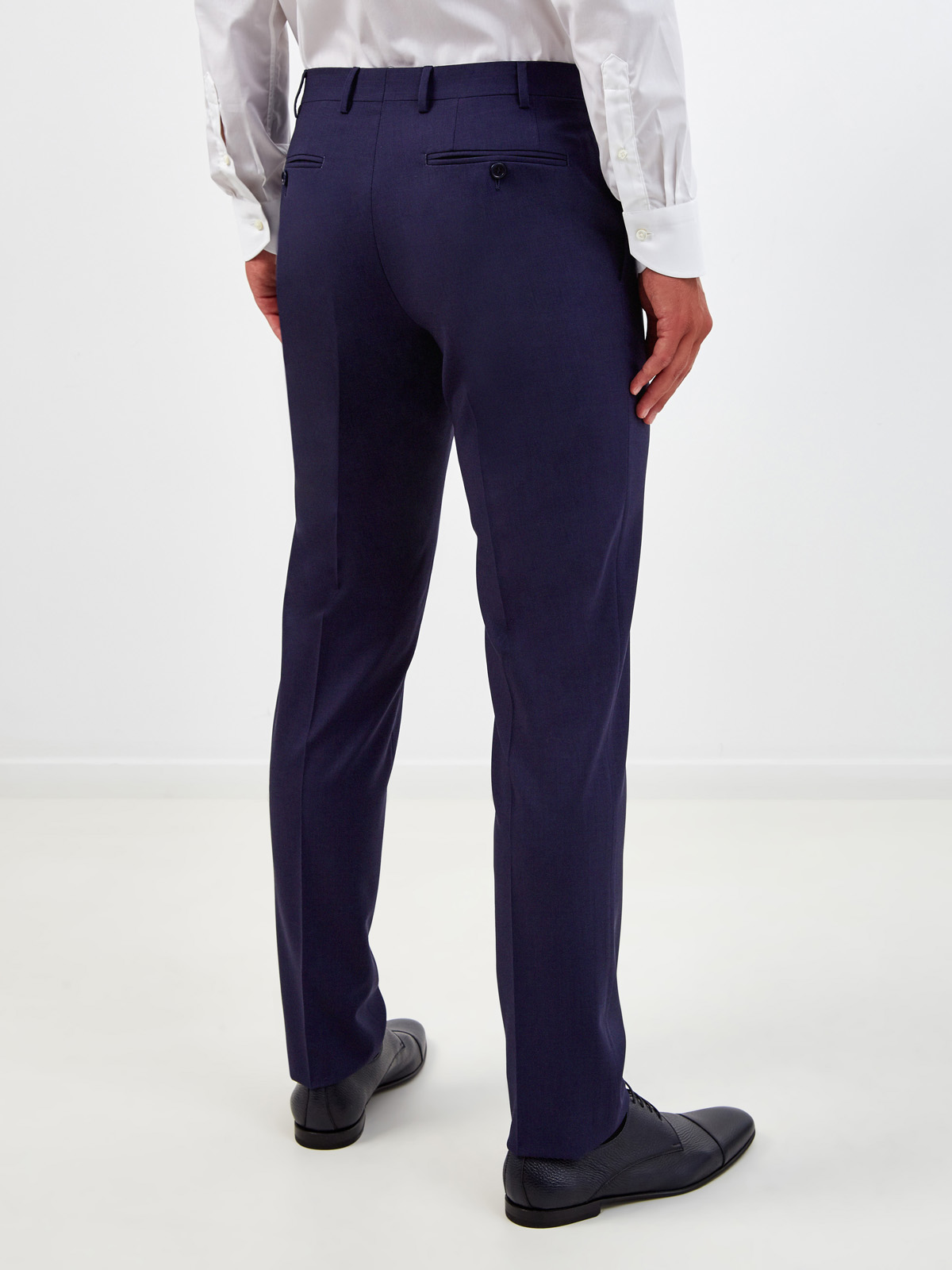 Классические брюки из тонкой шерстяной ткани CANALI, цвет синий, размер 50;52;56;58;60;62;48 - фото 4
