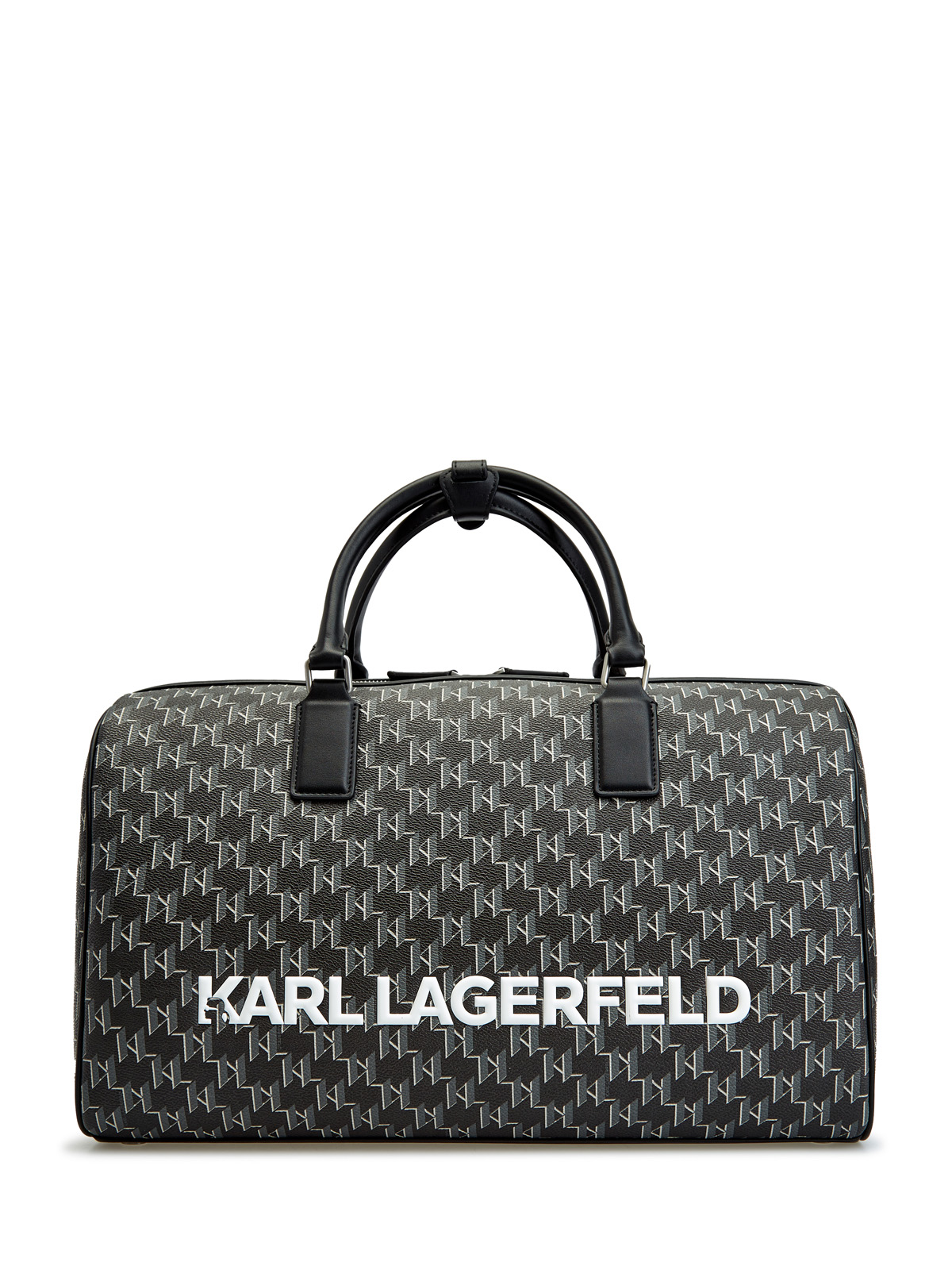 Дорожная сумка K/Monogram с регулируемым плечевым ремнем KARL LAGERFELD, цвет черный, размер 37;38;39;40;41;42 Дорожная сумка K/Monogram с регулируемым плечевым ремнем - фото 1