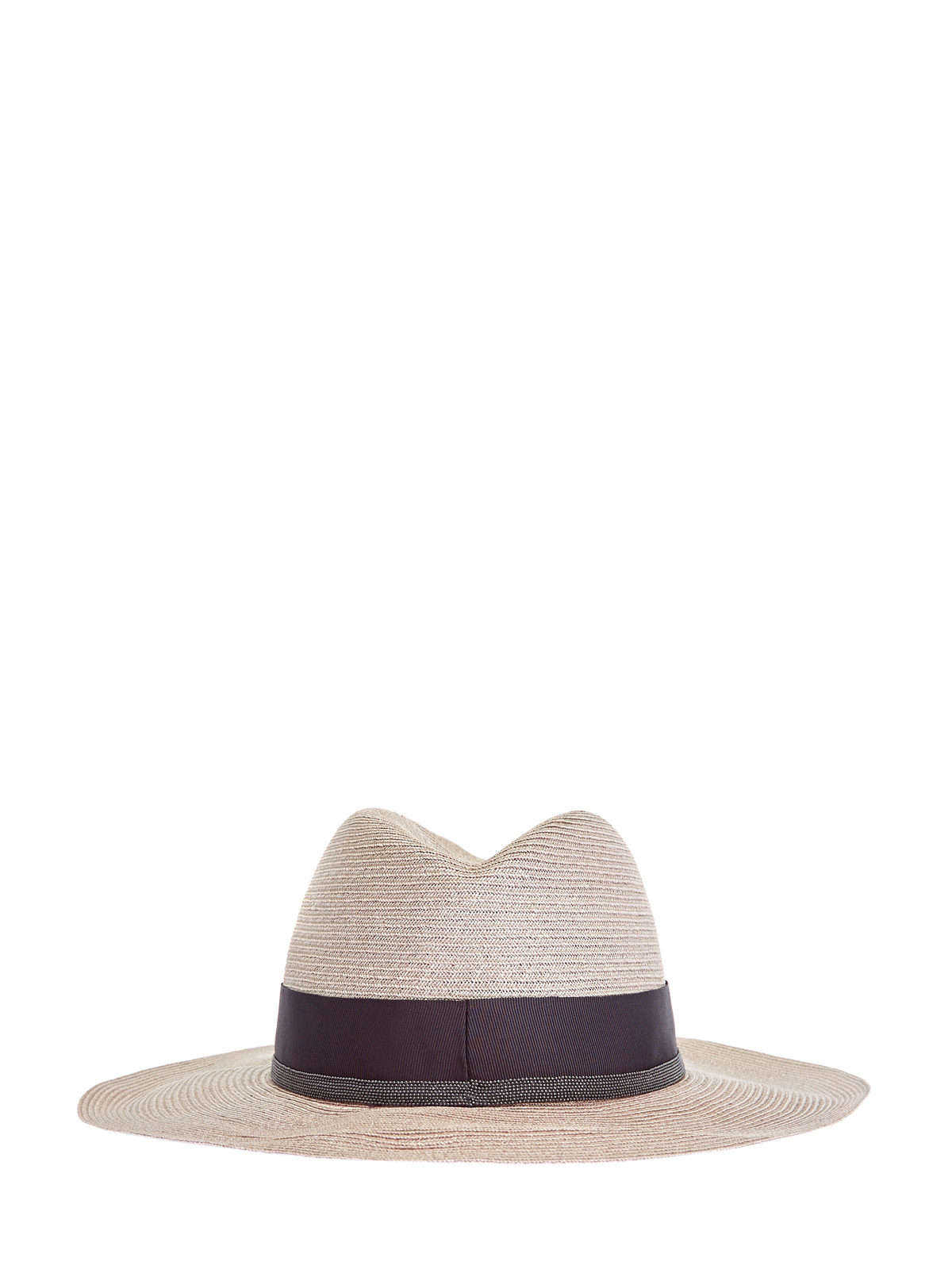 Соломенная шляпа в стиле ретро с лентой грогрен BRUNELLO CUCINELLI, цвет бежевый, размер S;M;L - фото 3