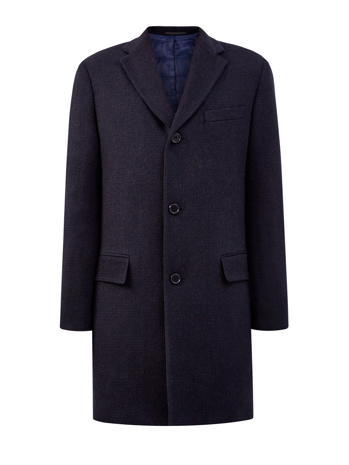 Классическое однобортное пальто из плотной шерсти CUDGI, цвет синий, размер 50;52;54;56