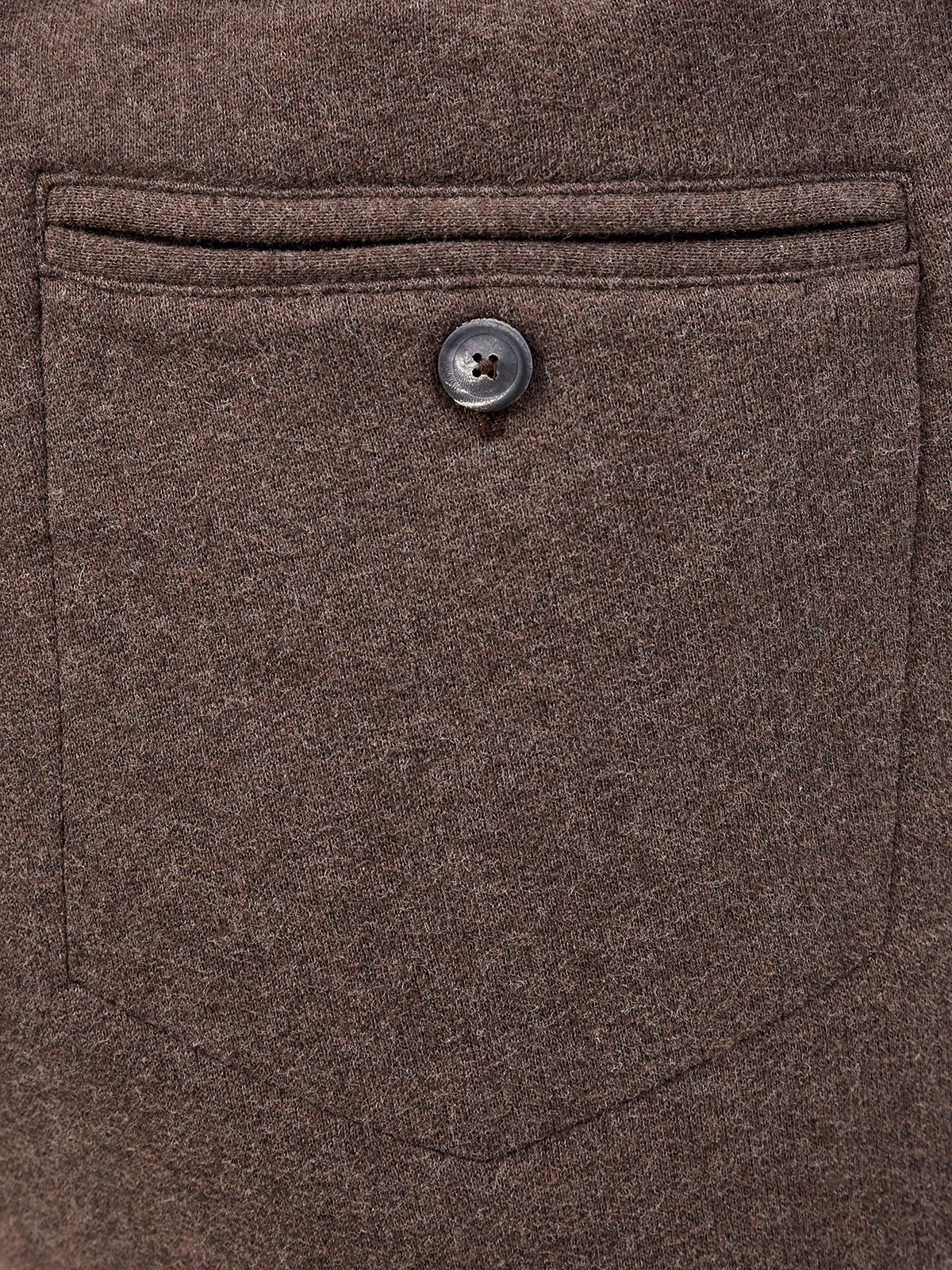 Спортивные брюки из меланжевого хлопка и кашемира CAPOBIANCO, цвет коричневый, размер 50;54;58;56 - фото 3