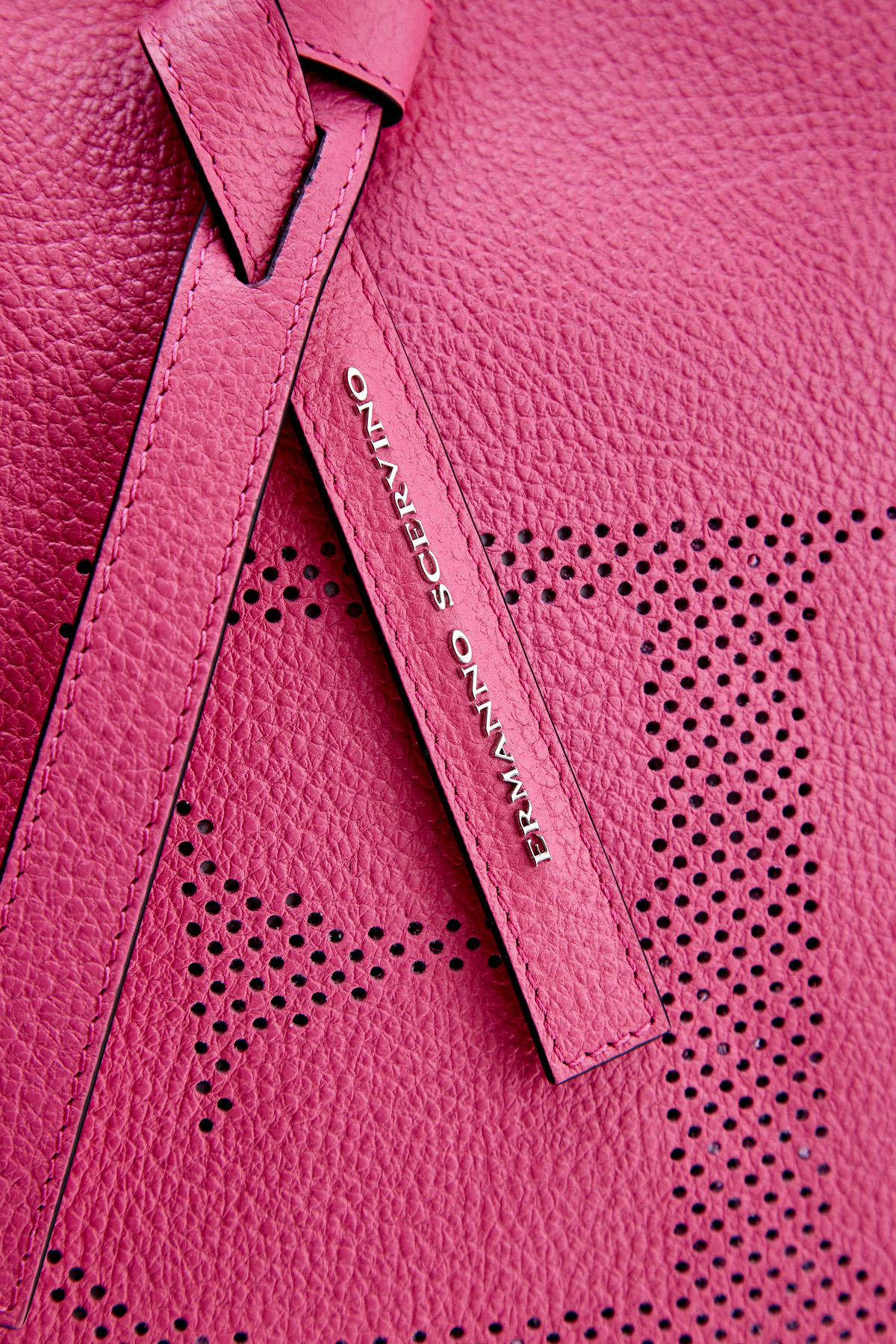 Сумка-шоппер с перфорированным логотипом и съемным конвертом ERMANNO SCERVINO, цвет розовый, размер 36;37;37.5;38;40 - фото 6