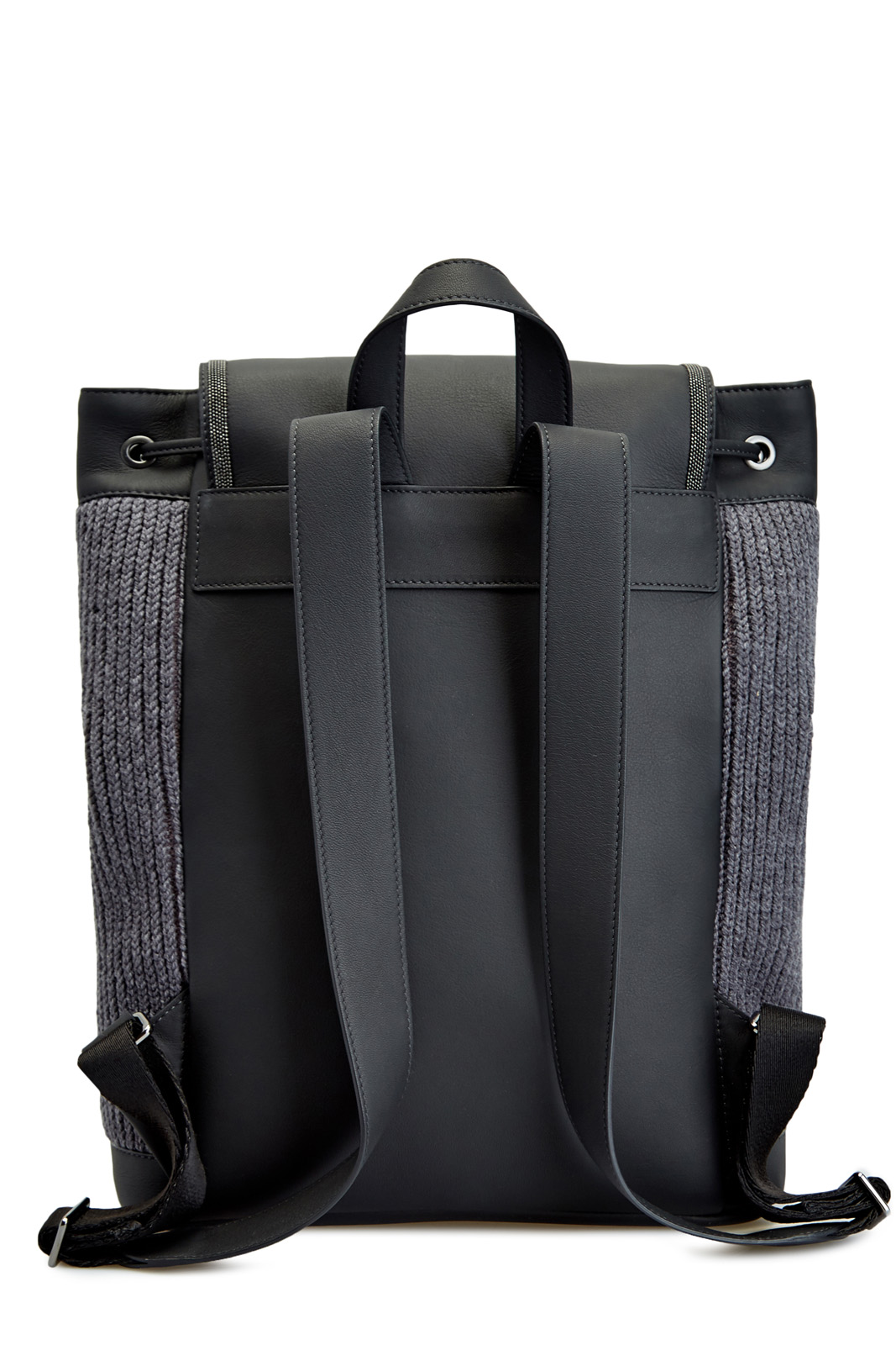 Рюкзак из шерсти и телячьей кожи Mat с декором Мониль BRUNELLO CUCINELLI, цвет черный, размер 48;50;52;54;56;58 - фото 4