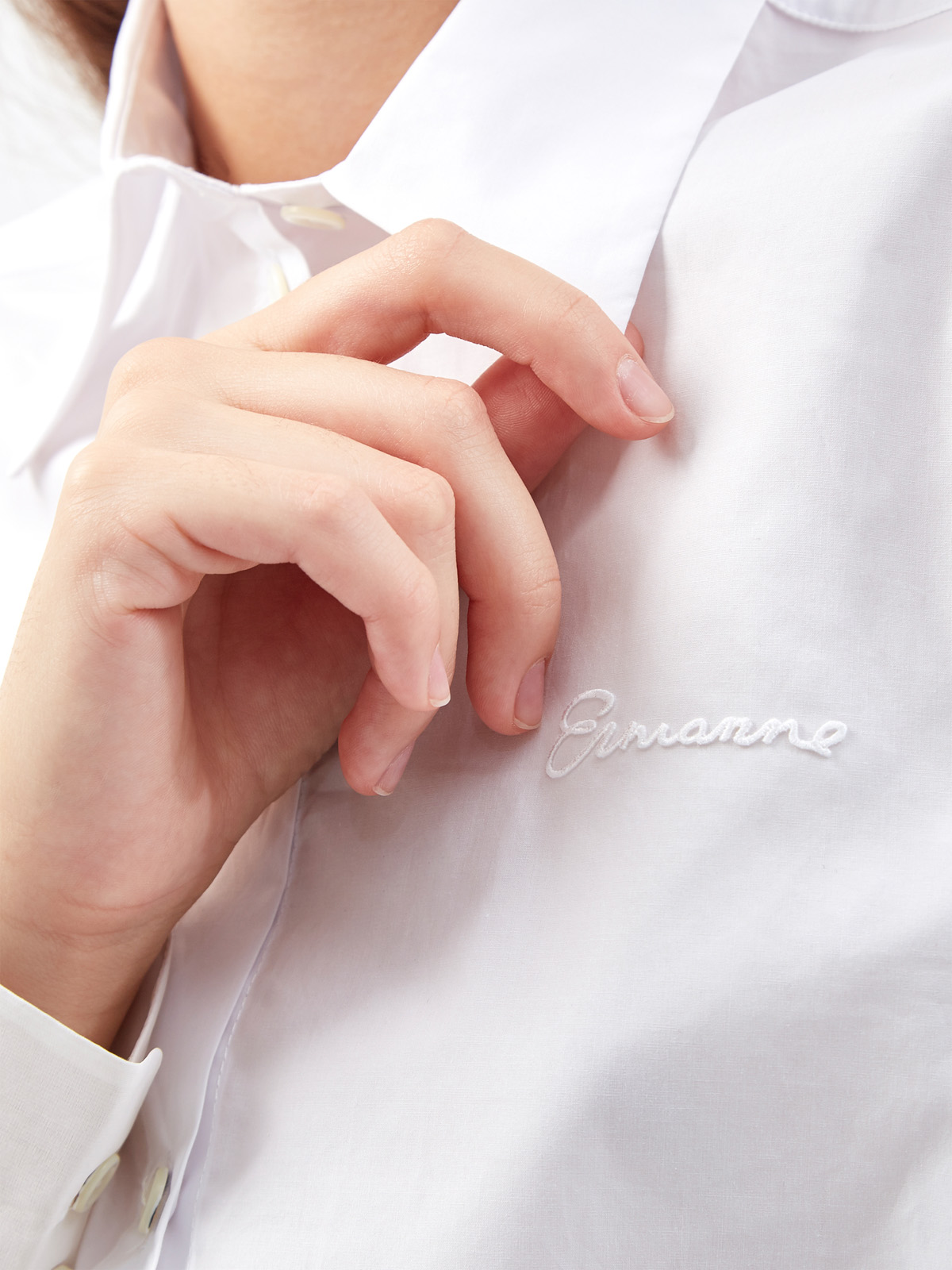 Хлопковая блуза с полупрозрачными вставками из органзы ERMANNO FIRENZE, цвет белый, размер 42;44;46;40 - фото 5