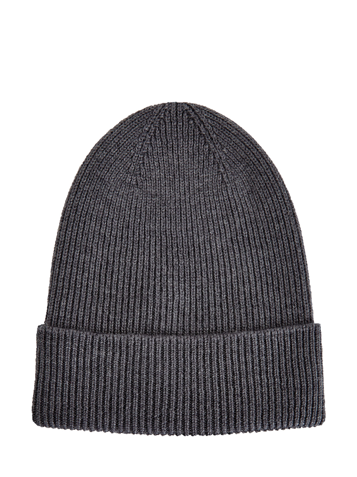Базовая шапка из шерстяной пряжи с логотипом бренда MONCLER, цвет серый, размер 48;50 - фото 2
