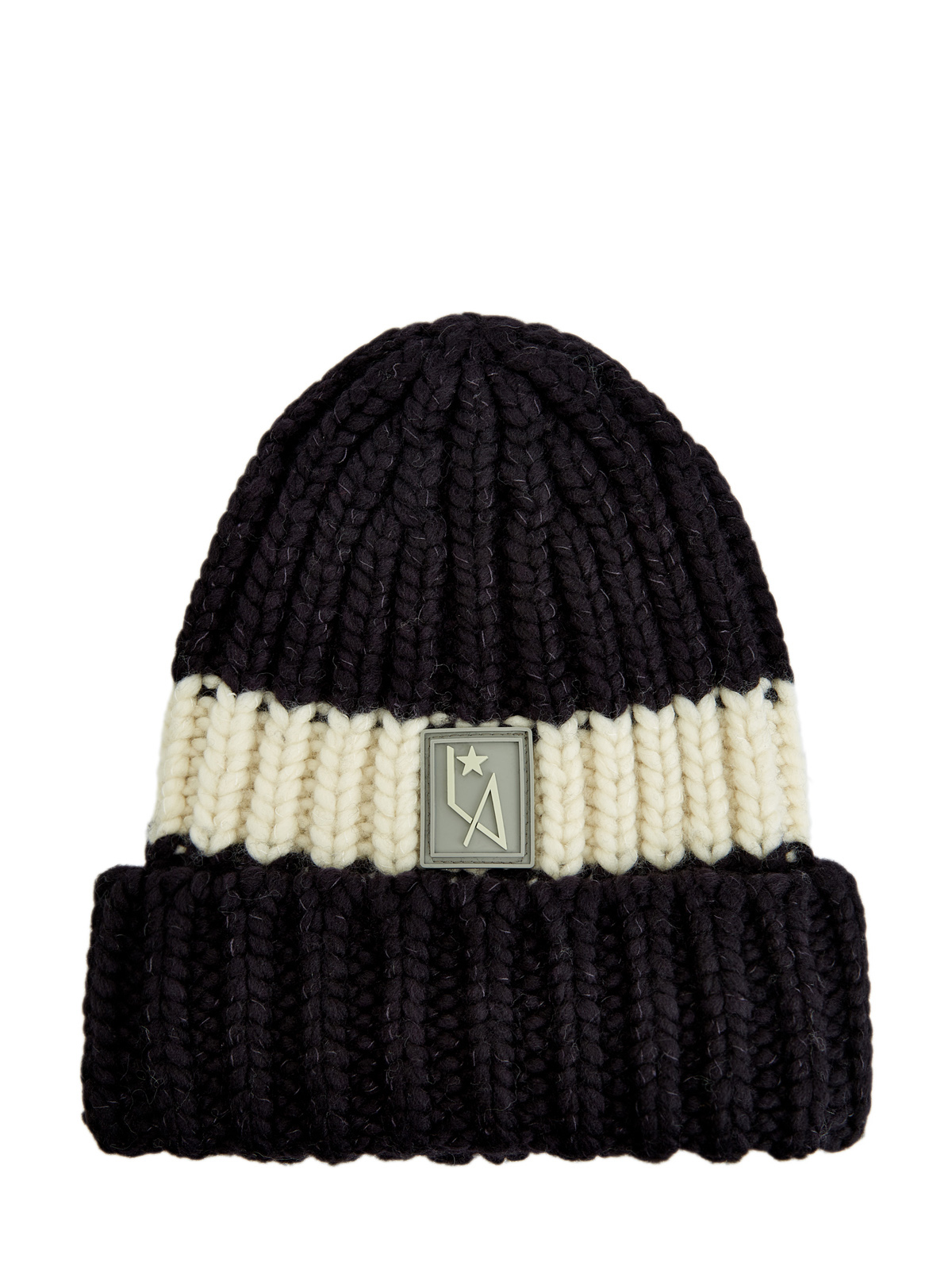 Объемная шапка-colorblock из мягкой шерсти и шелка LORENA ANTONIAZZI, цвет мульти, размер M;L - фото 1