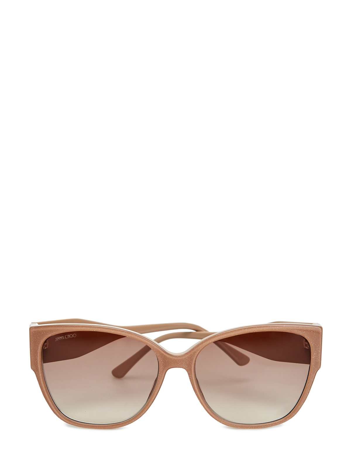 Очки Shays с мерцающей отделкой и литым логотипом JIMMY CHOO  (sunglasses), цвет коричневый, размер 40.5;41;41.5;42;42.5;43.5;44;43