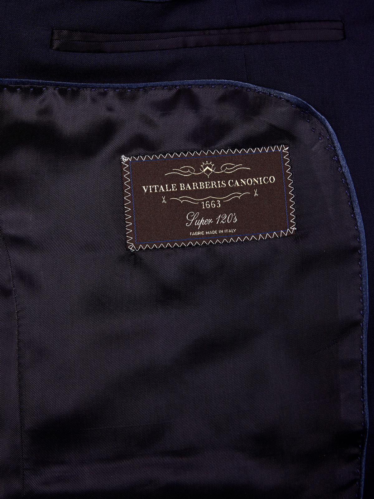 Костюмный пиджак из гибкой шерсти с фирменной деталью L.B.M. 1911, цвет синий, размер 52;54;56;58;60;62;52;54;56;58 - фото 6