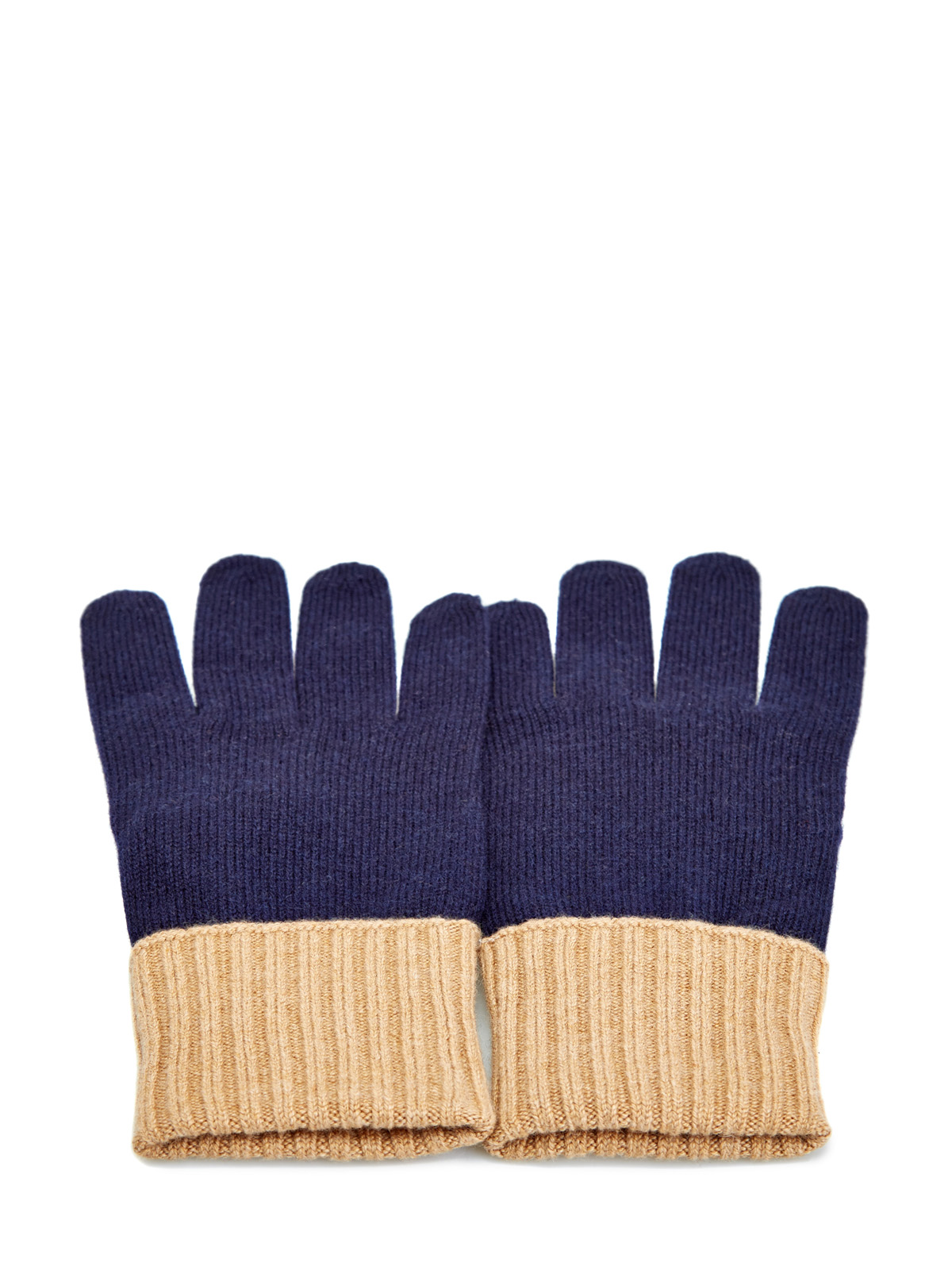 Кашемировые перчатки в стиле colorblock ELEVENTY, цвет синий, размер L;XL;2XL - фото 3