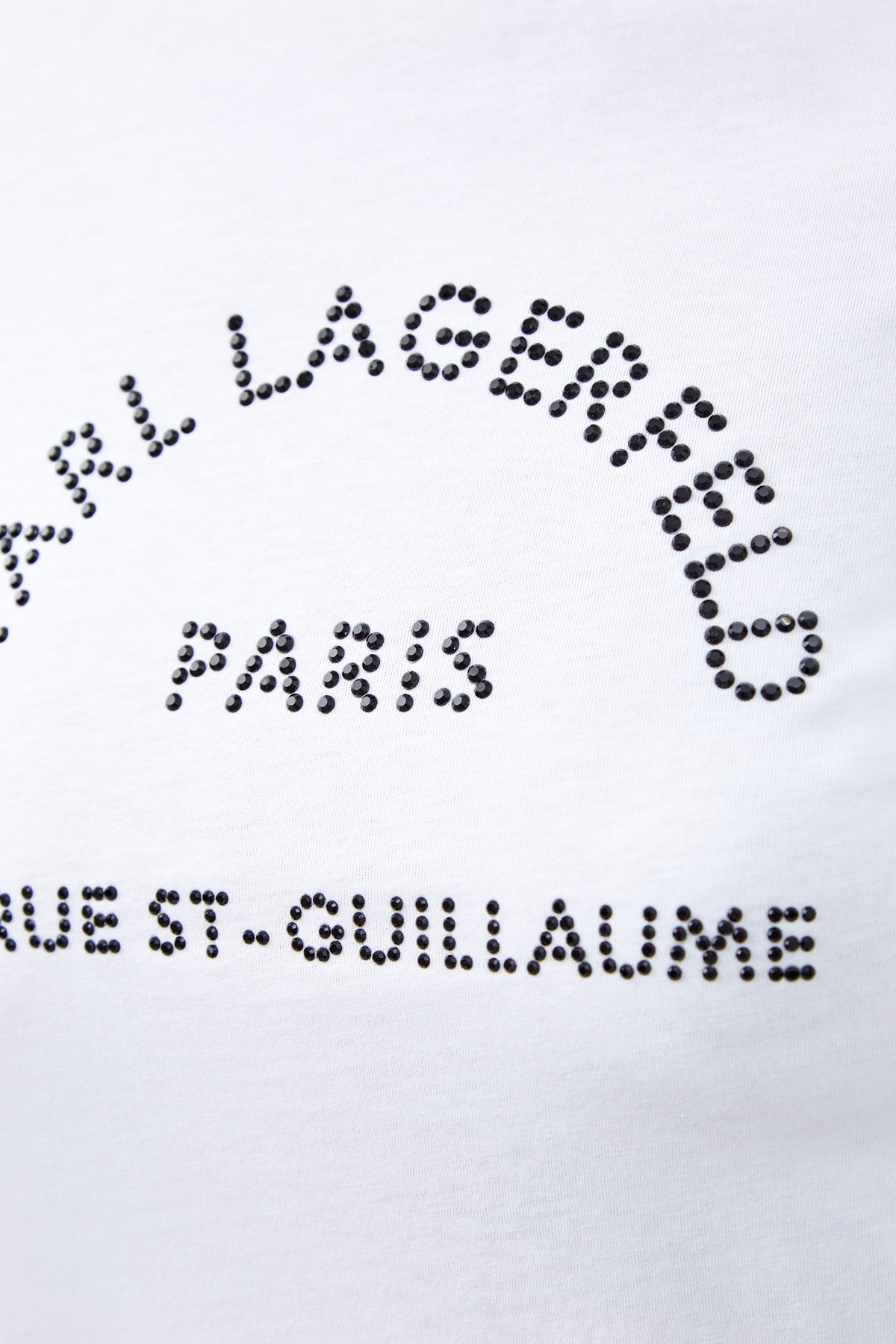 Футболка из хлопка с принтом Rue St-Guillaume KARL LAGERFELD, цвет белый, размер M - фото 5