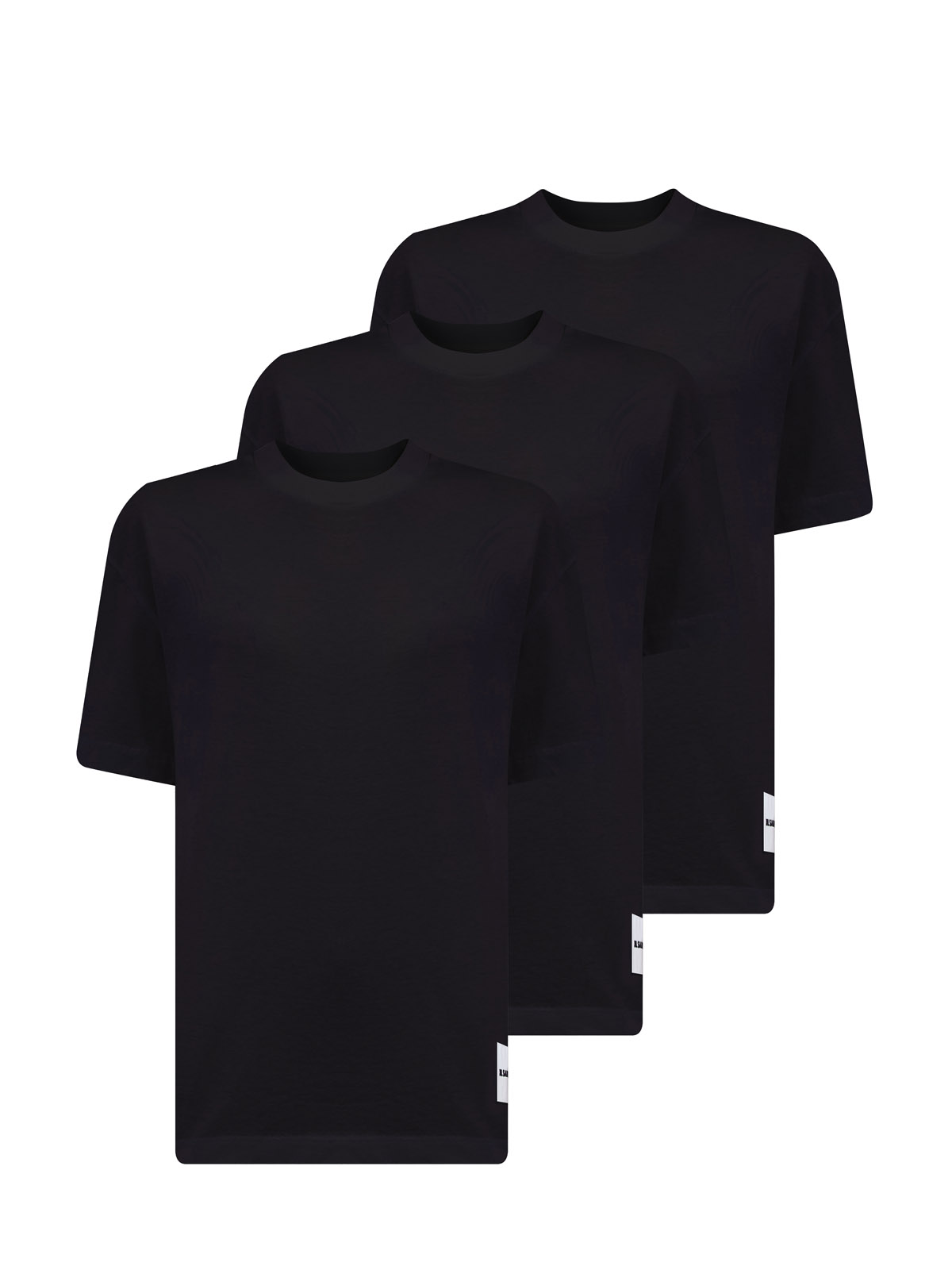Комплект черных футболок из хлопка джерси с патчем 52900₽