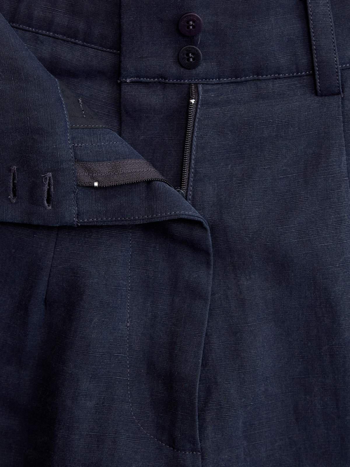 Высокие брюки из окрашенного вручную хлопка и льна с защипами GENTRYPORTOFINO, цвет синий, размер 38;40;42;46 - фото 6