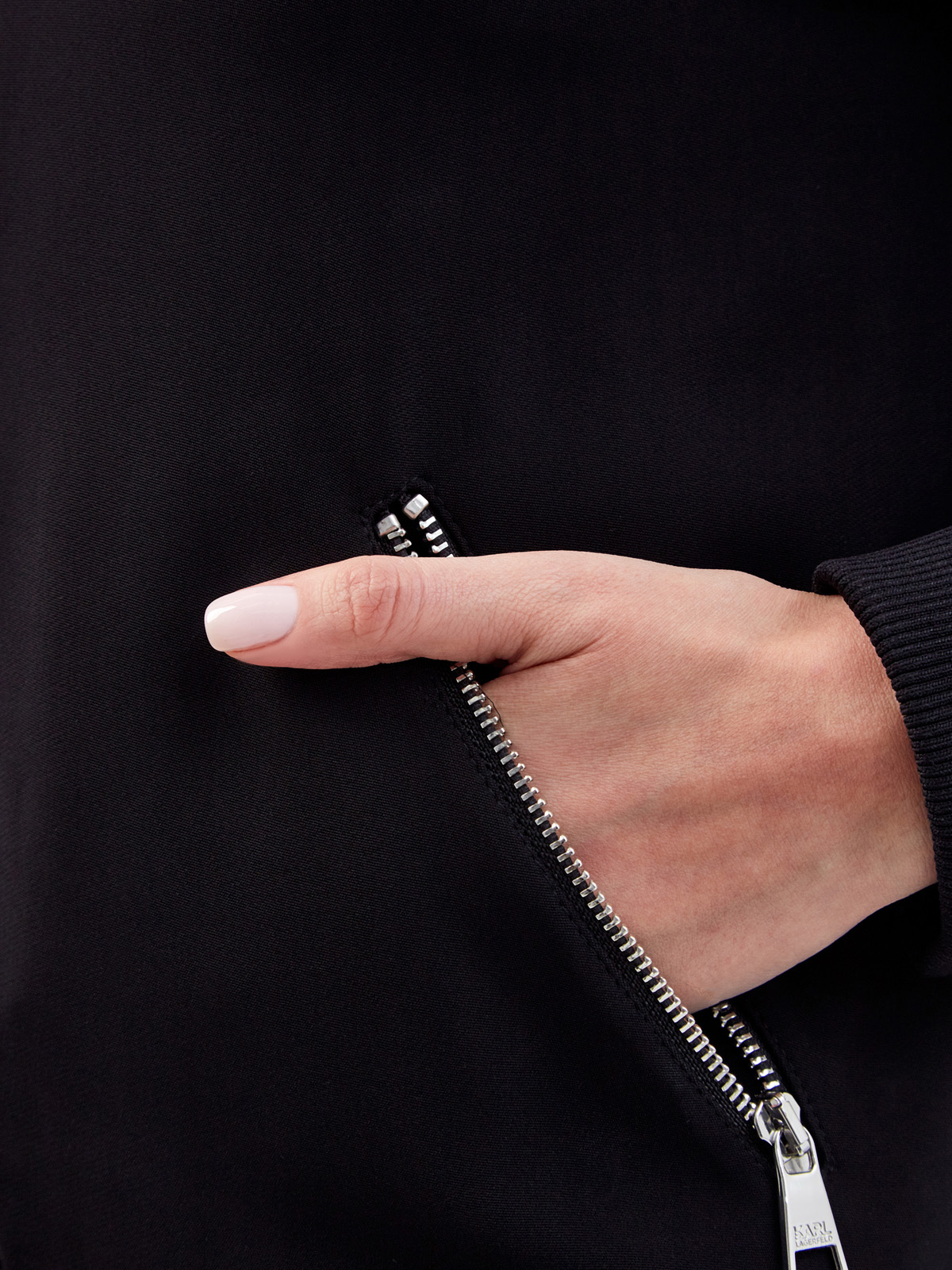 Толстовка в стиле бомбера c жаккардовым декором Karl Legend KARL LAGERFELD, цвет черный, размер S;M - фото 6