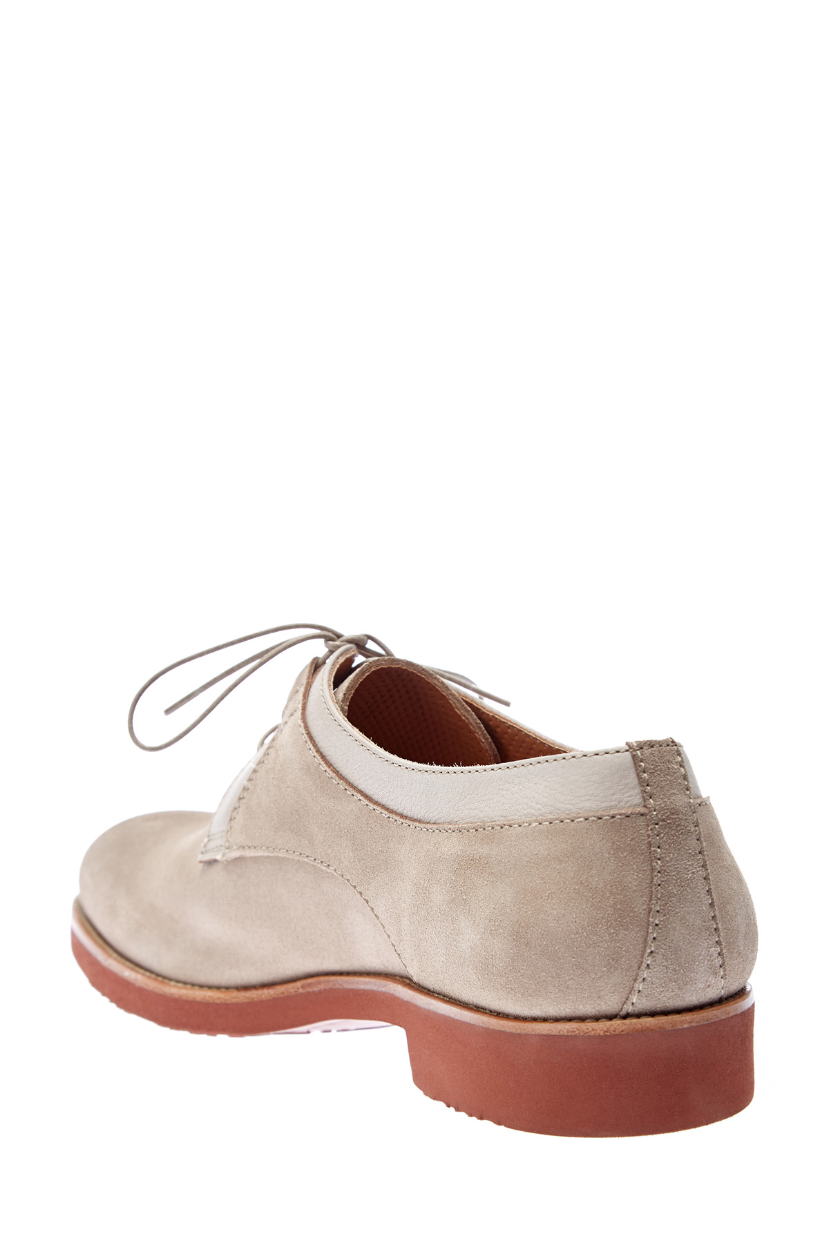 Замшевые туфли-дерби с фигурной отделкой MORESCHI, цвет бежевый, размер 41;41.5;42;42.5;43;44;45 - фото 4