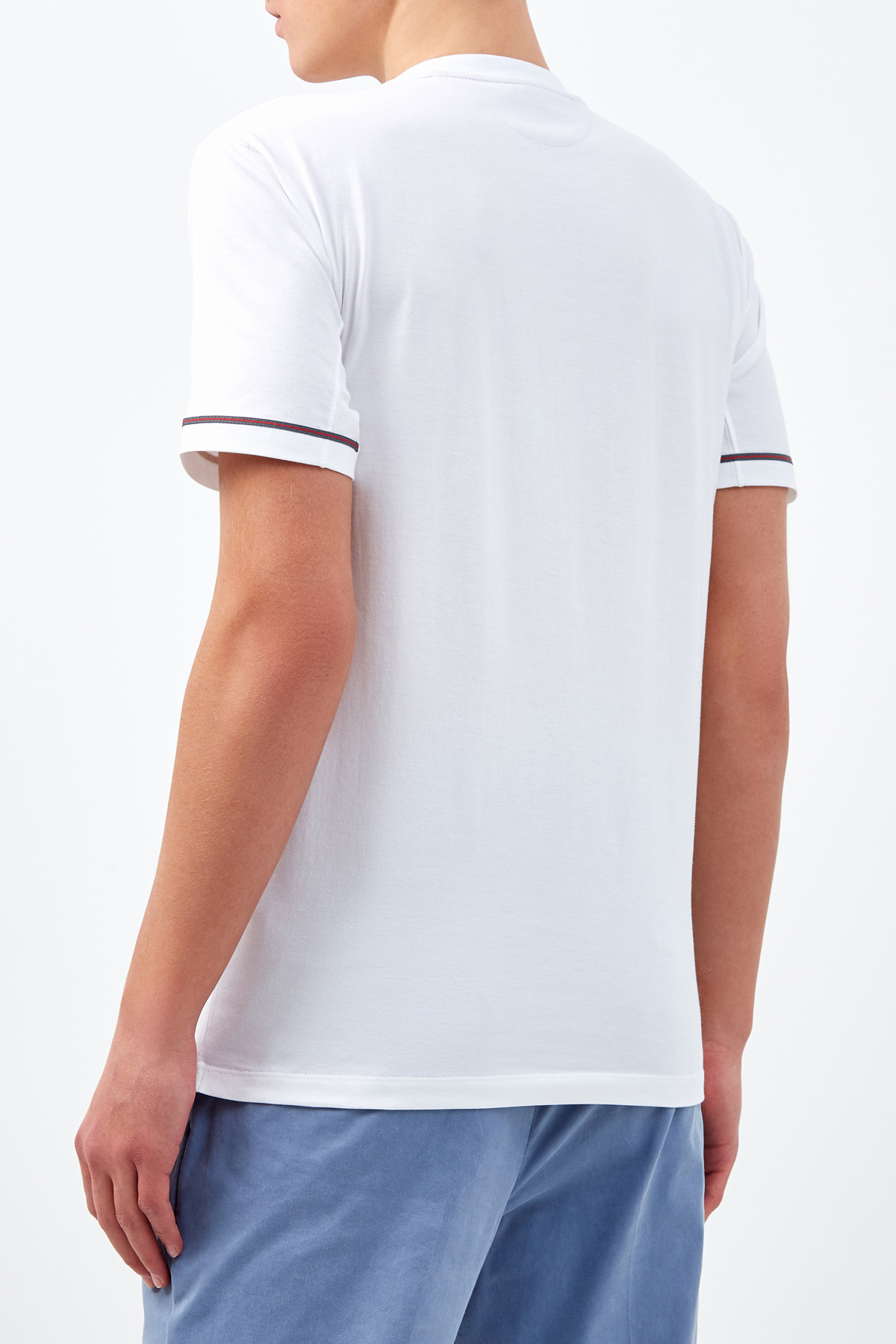 Хлопковая футболка из коллекции Travelwear BRUNELLO CUCINELLI, цвет белый, размер 46;52;56;48 - фото 4