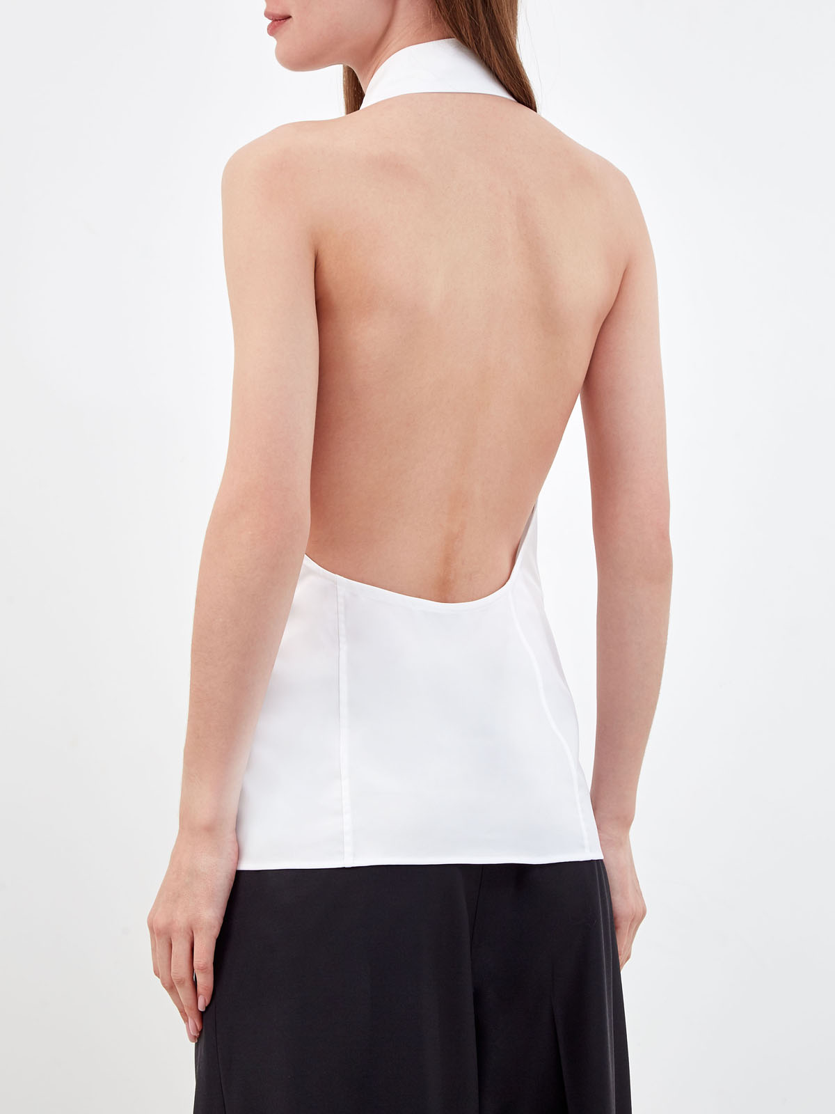 Приталенная рубашка без рукавов с вырезом на спинке GOOROO, цвет белый, размер 40;42;44;38 - фото 4