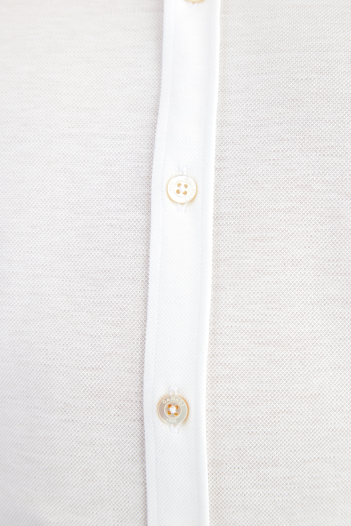 Рубашка из хлопкового джерси белоснежного цвета CANALI, размер 48;50 - фото 5
