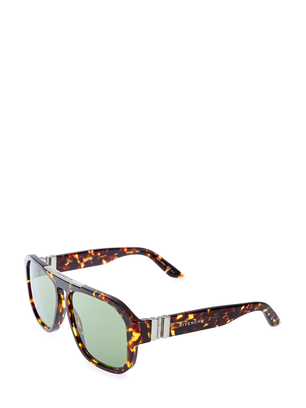 Очки с запаянным внутрь принтом и литым логотипом GIVENCHY (sunglasses), цвет коричневый, размер 42;40 - фото 2