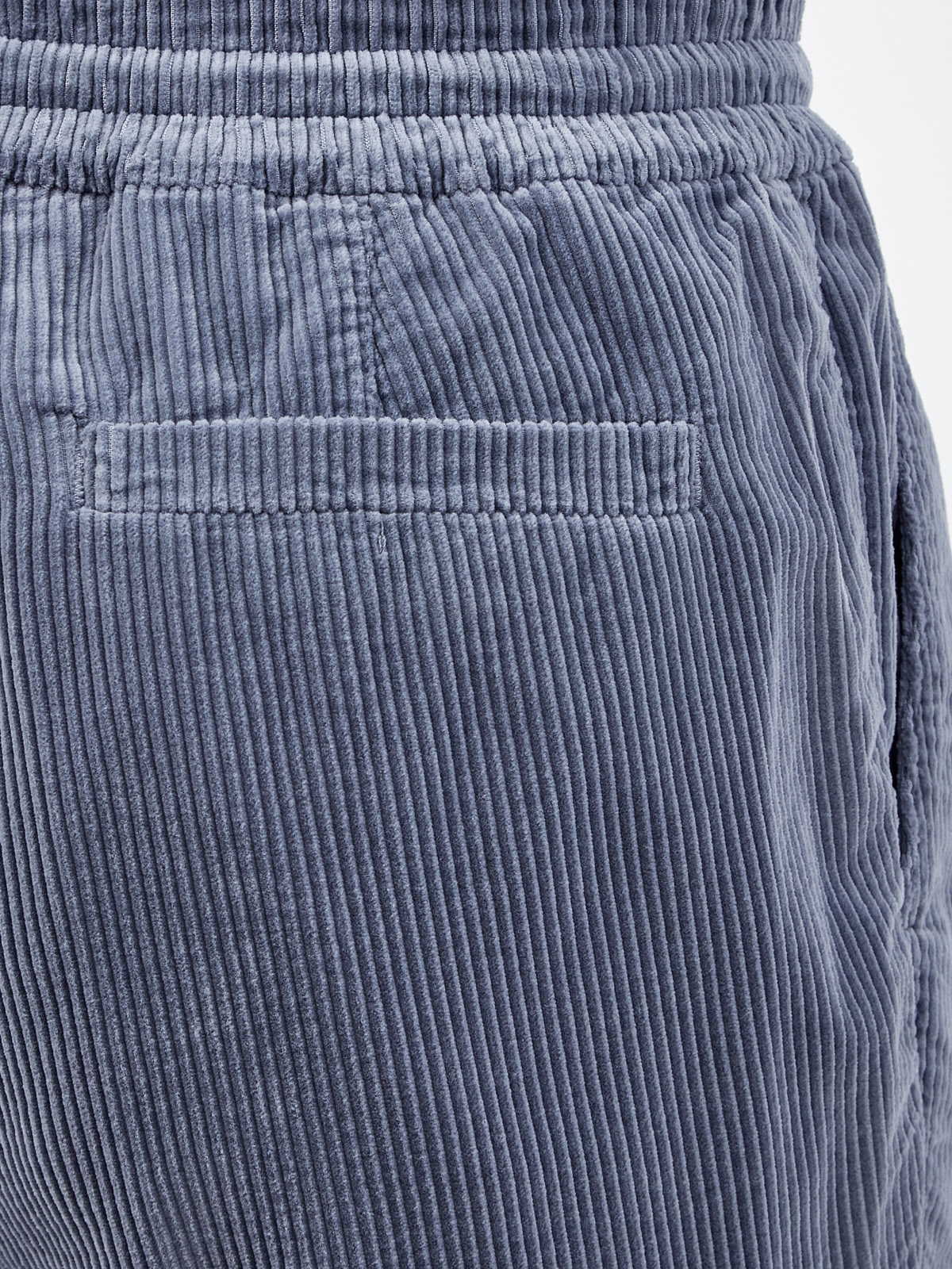 Вельветовые брюки с поясом на кулиске и защипами BRUNELLO CUCINELLI, цвет синий, размер 48;50;52;54 - фото 6