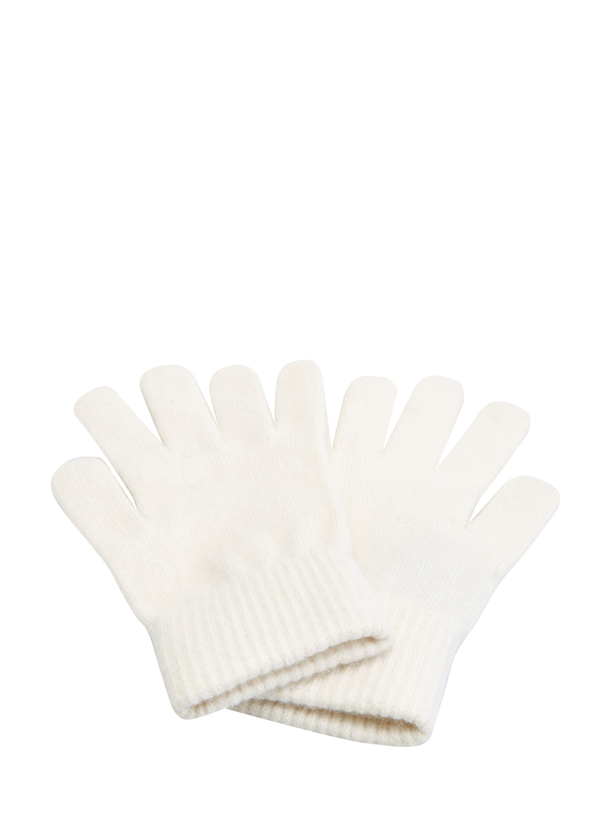 Перчатки из теплой кашемировой пряжи YVES SALOMON, цвет белый, размер 41;42;43.5;44;45 - фото 2