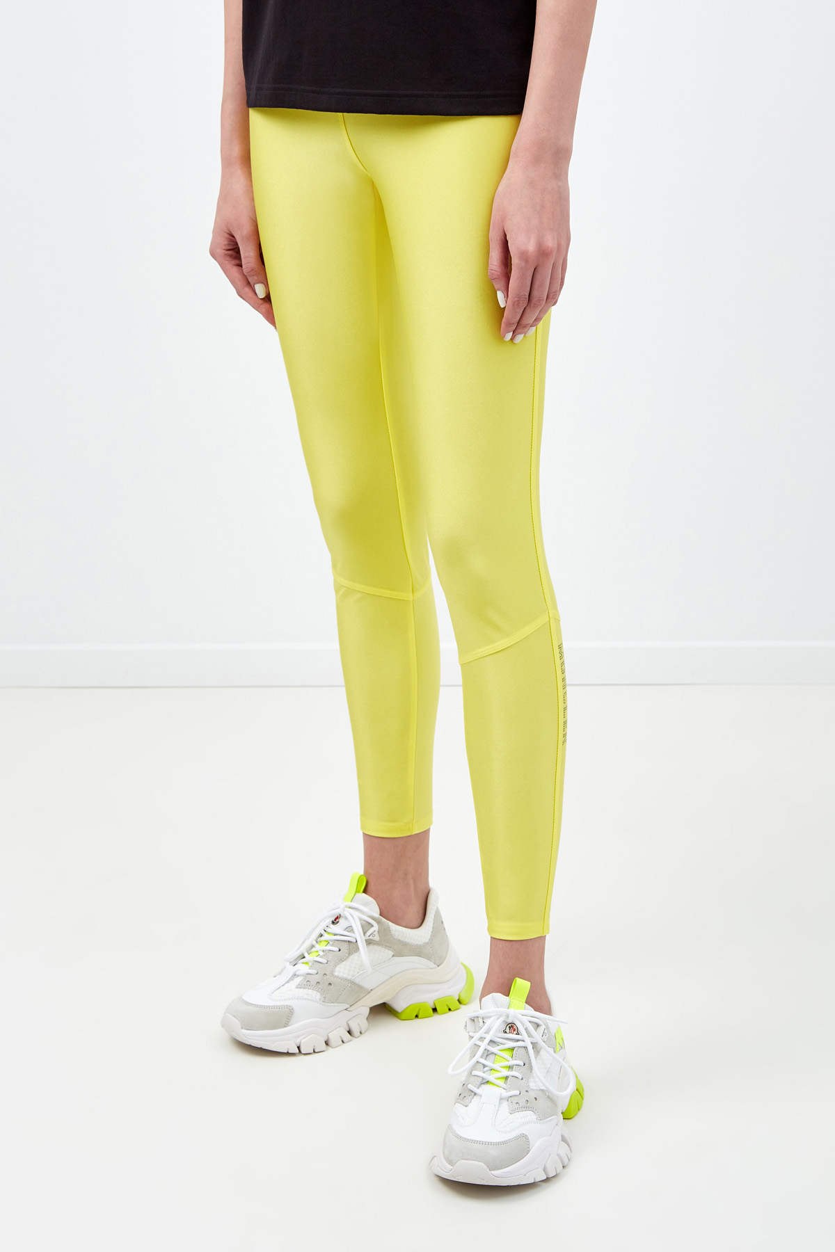 Леггинсы-colorblock с объемными швами Желтый, фото 3