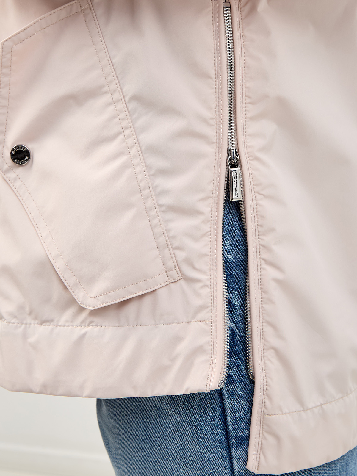 Куртка из влагозащитного нейлона с разрезами на молниях и капюшоном MOORER, цвет бежевый, размер 38;40;42;44;46 - фото 5