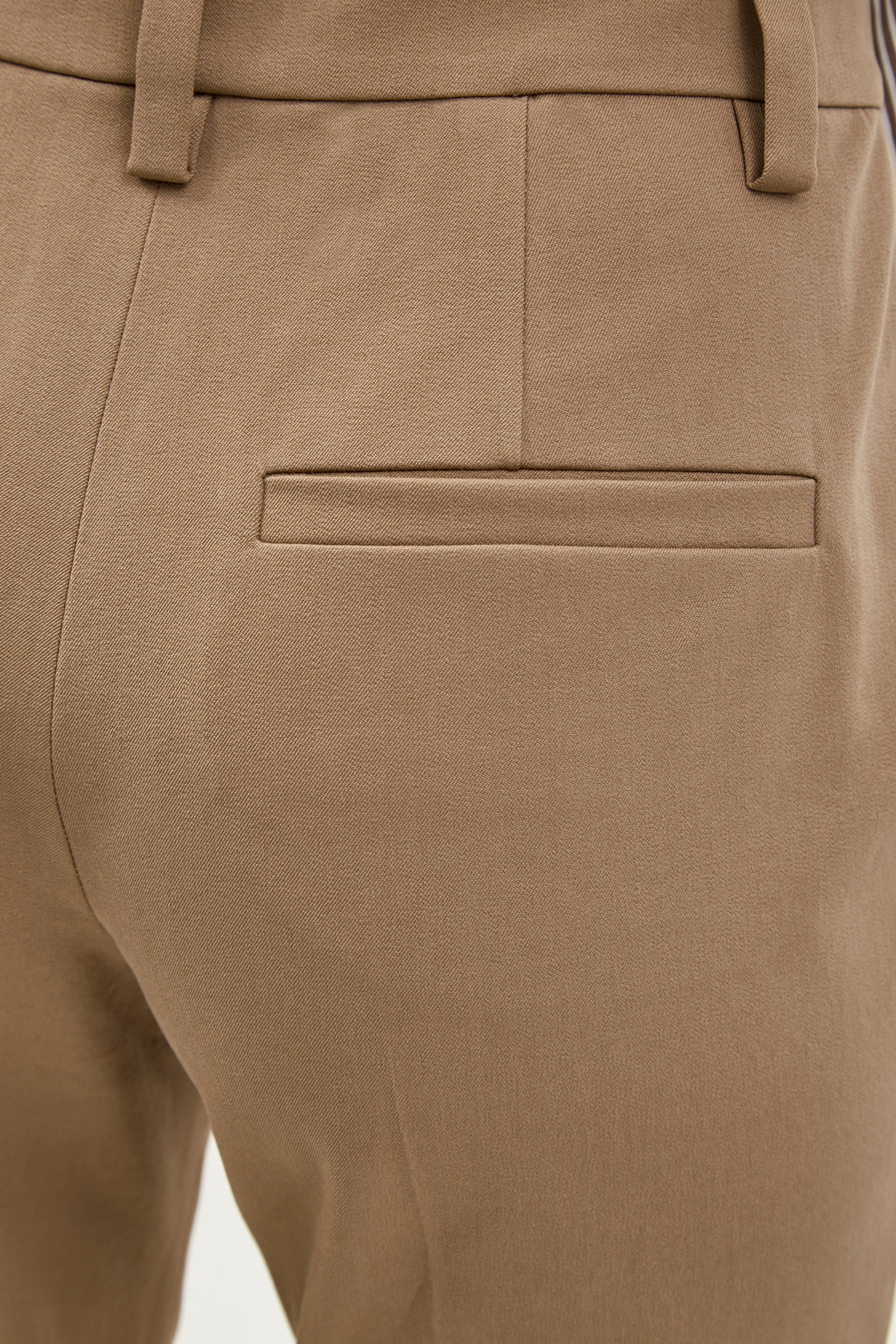Брюки в классическом стиле из хлопкового габардина Couture BRUNELLO CUCINELLI, цвет бежевый, размер 40;42;44;46;48;50;38 - фото 6