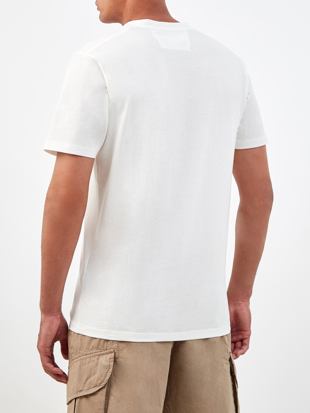 Хлопковая футболка с контрастным принтом Goggle C.P.COMPANY, цвет белый, размер S;XL;2XL;M - фото 4