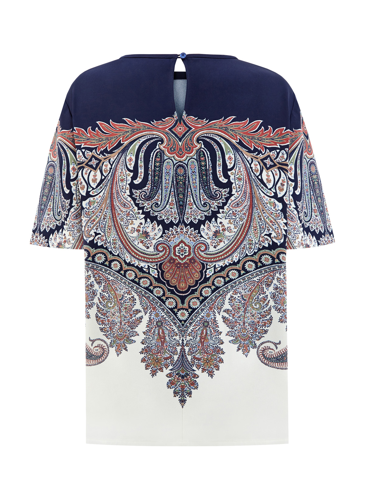 Блуза из струящегося сатина с этническим принтом ETRO, цвет мульти, размер 46;44 - фото 2