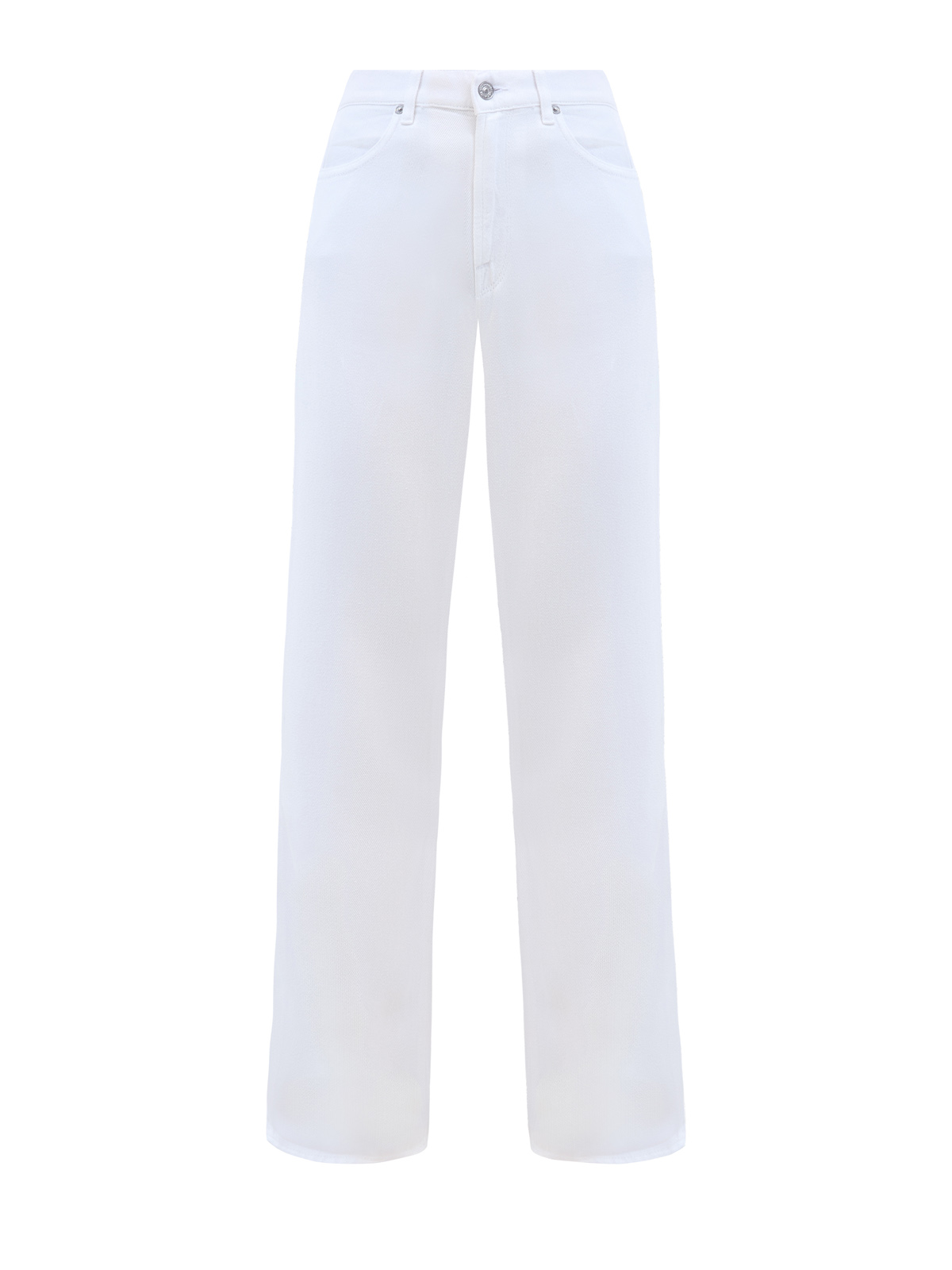 Однотонные джинсы прямого кроя из лиоцелла с нашивкой в тон 7 FOR ALL MANKIND, цвет белый