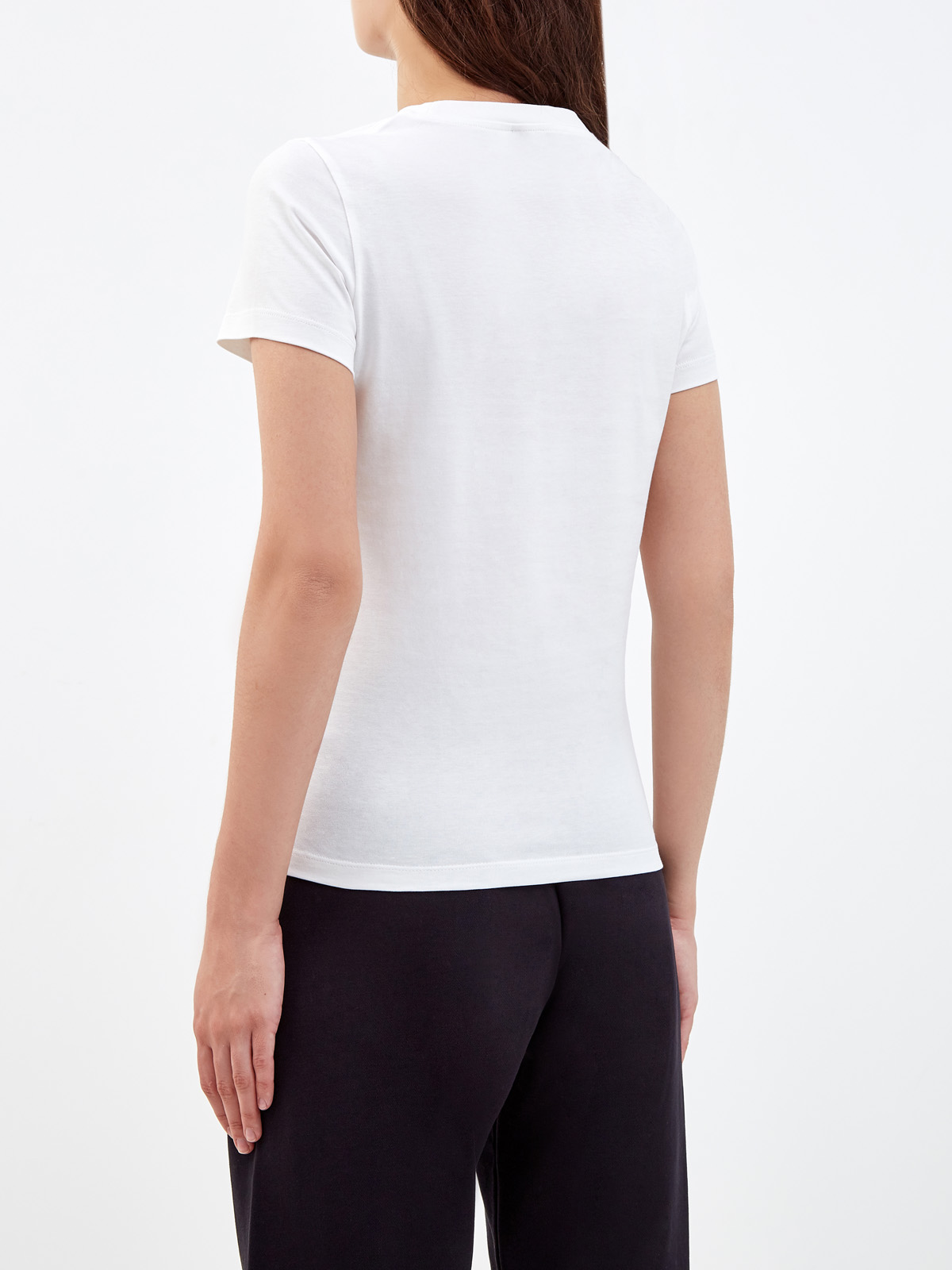 Хлопковая футболка из гладкого джерси с вышитой эмблемой бренда KENZO, цвет белый, размер M;L;XL;XS - фото 4