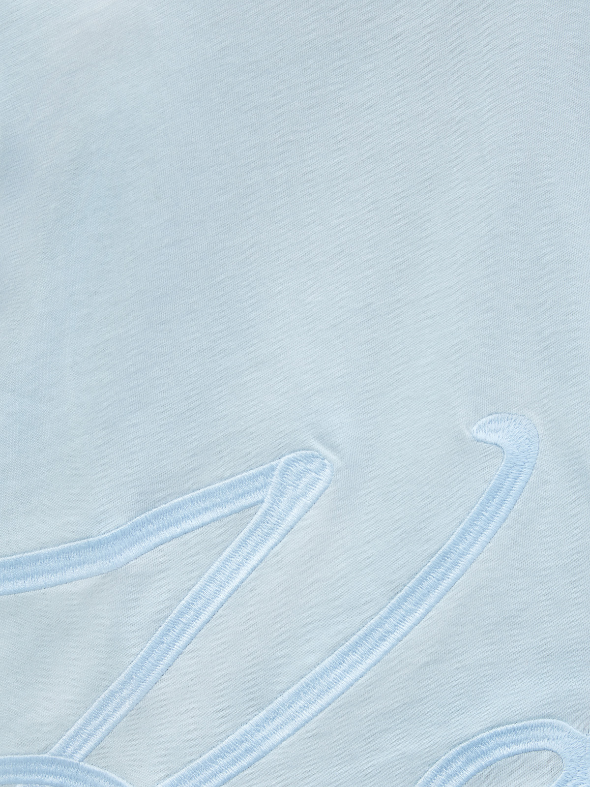 Прямая футболка K/Signature с вышитым декором KARL LAGERFELD, цвет голубой, размер XS;S;M Прямая футболка K/Signature с вышитым декором - фото 5
