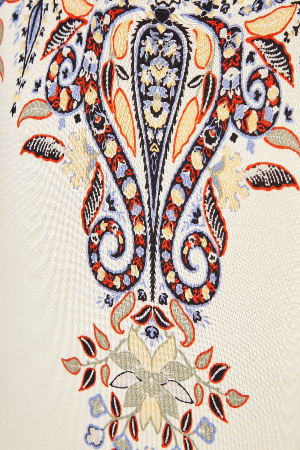 Топ oversize-силуэта из шелка с фирменным принтом ETRO, цвет бежевый, размер 44;42 - фото 3