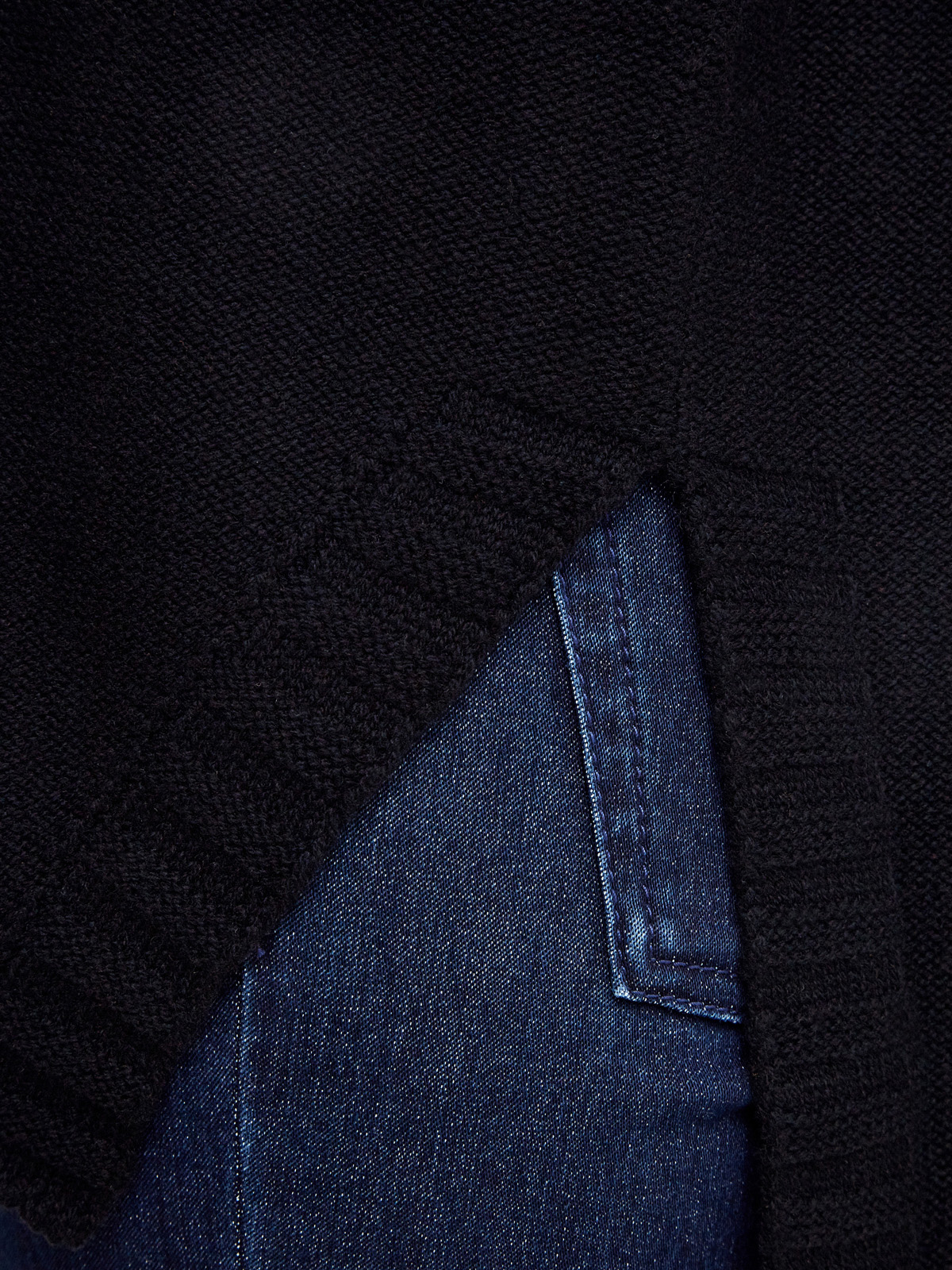 Джемпер асимметричного кроя из шерсти и кашемира FABIANA FILIPPI, цвет черный, размер 42;40 - фото 5