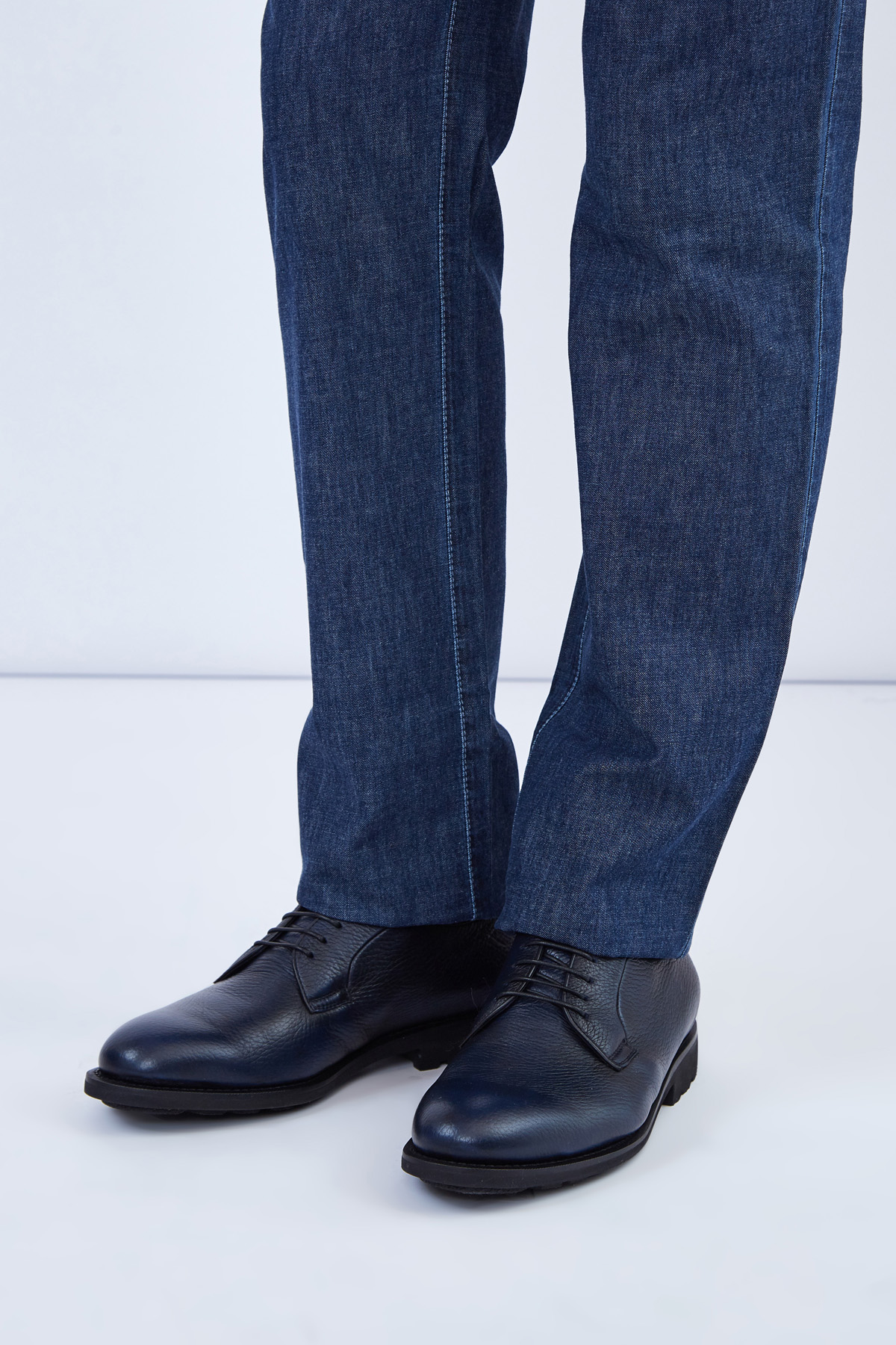 Утепленные мехом ботинки-дерби на рифленой подошве BARRETT, цвет синий, размер 40;43.5 - фото 2