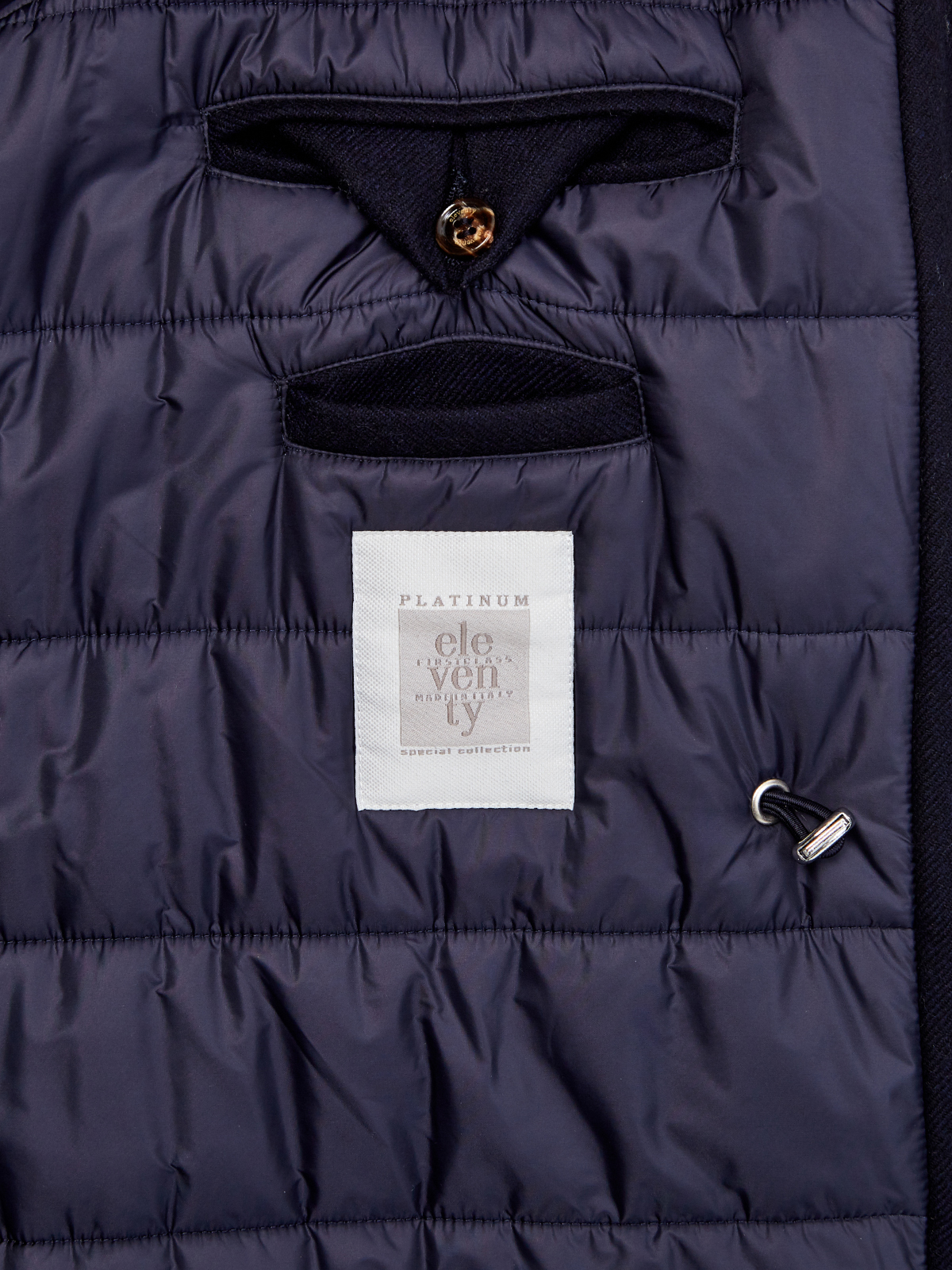 Пальто в стиле casual из шерстяного габардина и кашемира ELEVENTY, цвет синий, размер 50;52 - фото 6