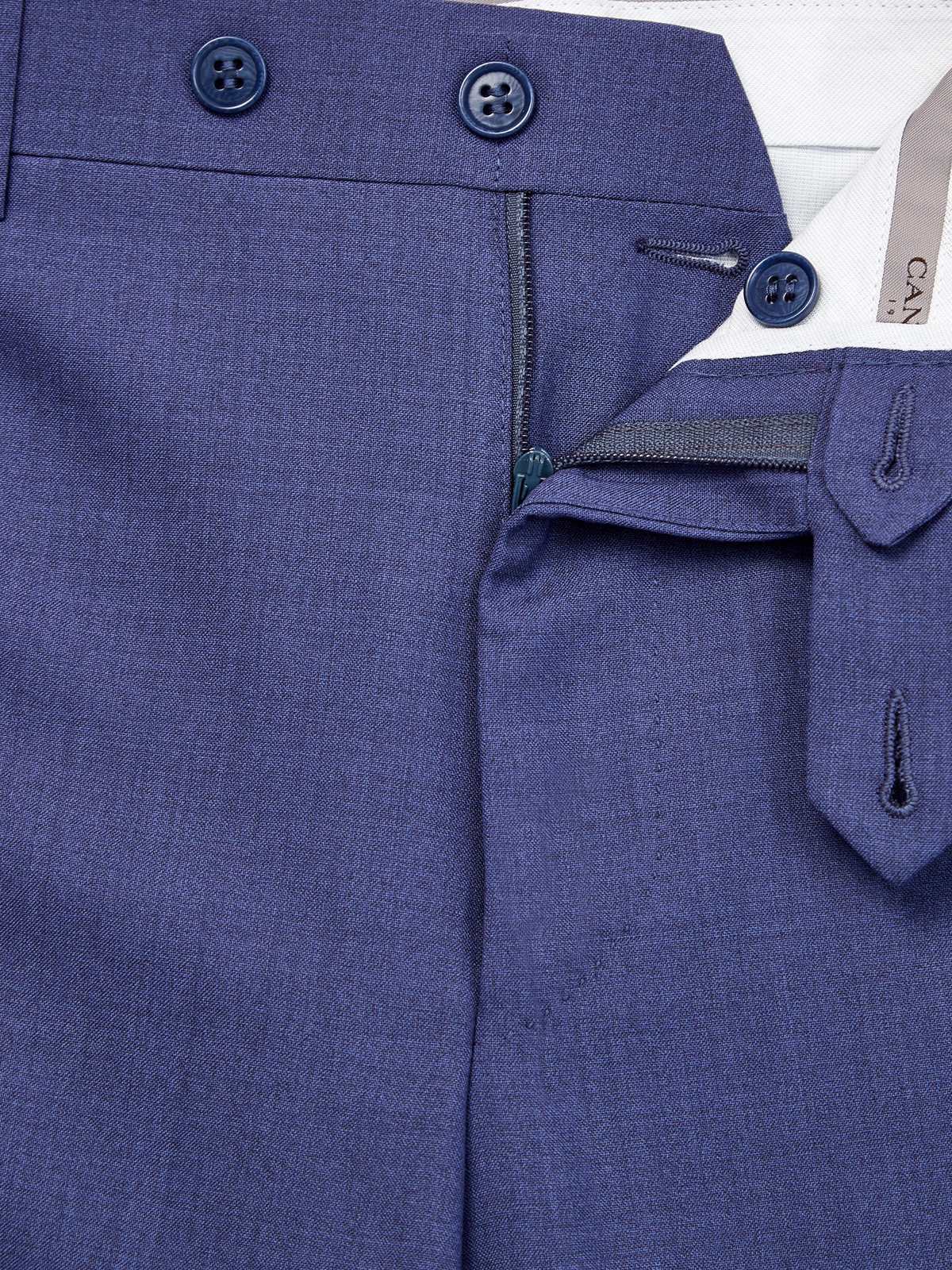 Брюки в классическом стиле из костюмной шерстяной ткани CANALI, цвет синий, размер 50;52;54;56;58 - фото 7