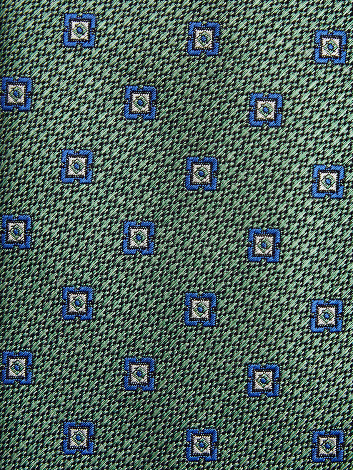 Галстук из гладкого шелкового жаккарда с вышитым узором CANALI, цвет зеленый, размер 50;52;54;56;58;48 - фото 2