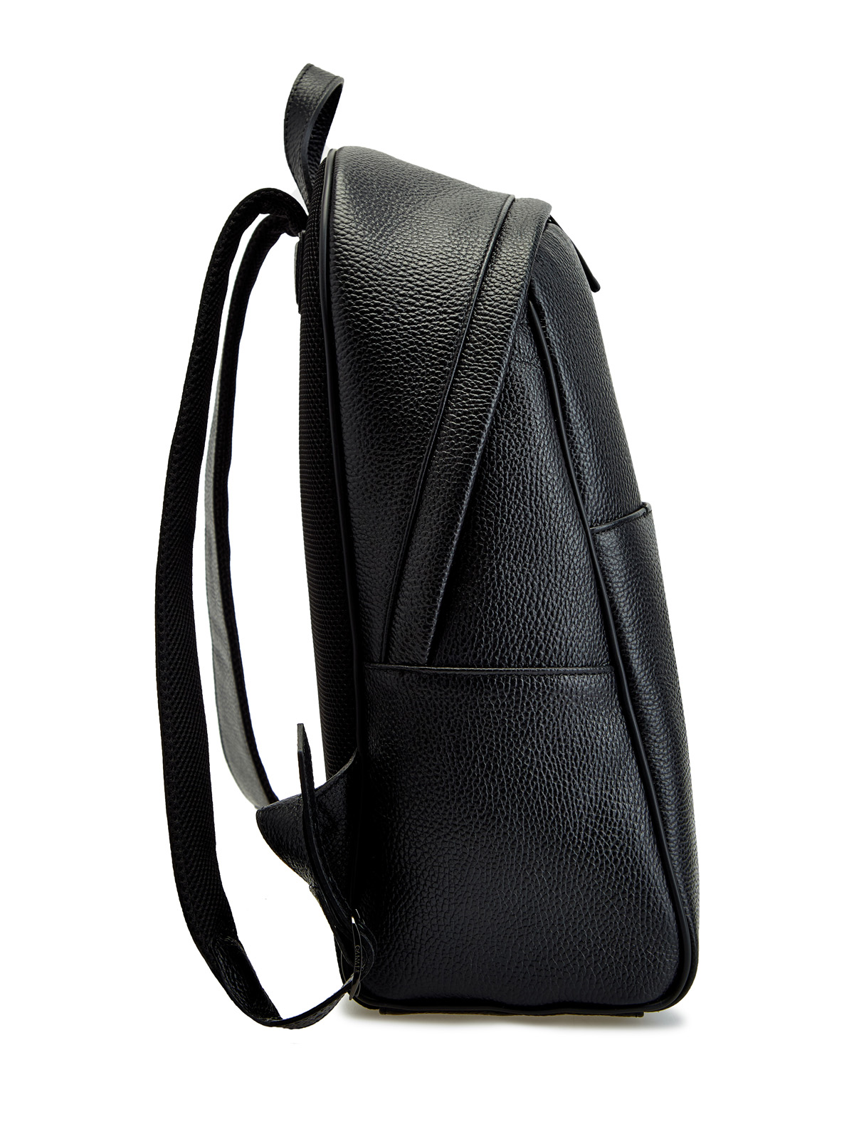 Рюкзак из крупнозернистой телячьей кожи с мембранной спинкой CANALI, цвет черный, размер 52;54;56;50 - фото 4