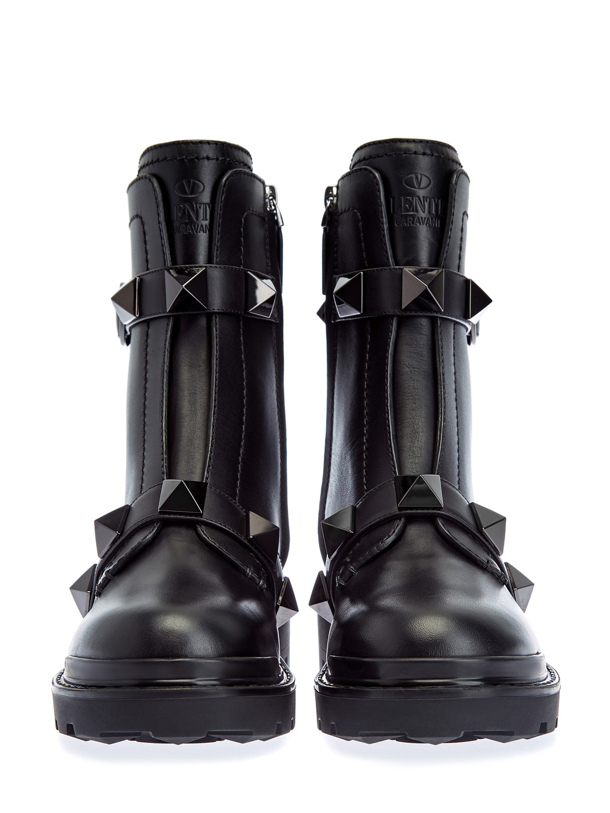 Кожаные ботинки Roman Stud с массивными заклепками VALENTINO GARAVANI, цвет черный, размер 36.5;38;38.5;39;39.5;40;41;37.5 - фото 5