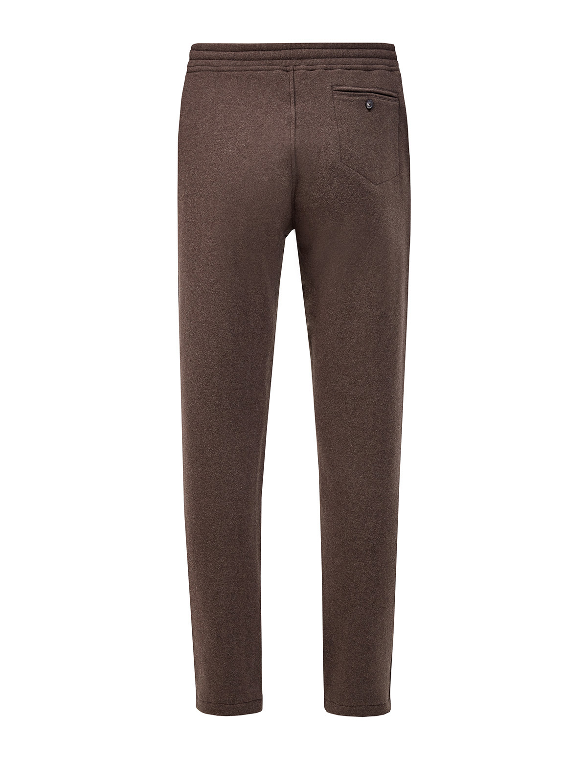 Спортивные брюки из меланжевого хлопка и кашемира CAPOBIANCO, цвет коричневый, размер 50;54;58;56 - фото 2