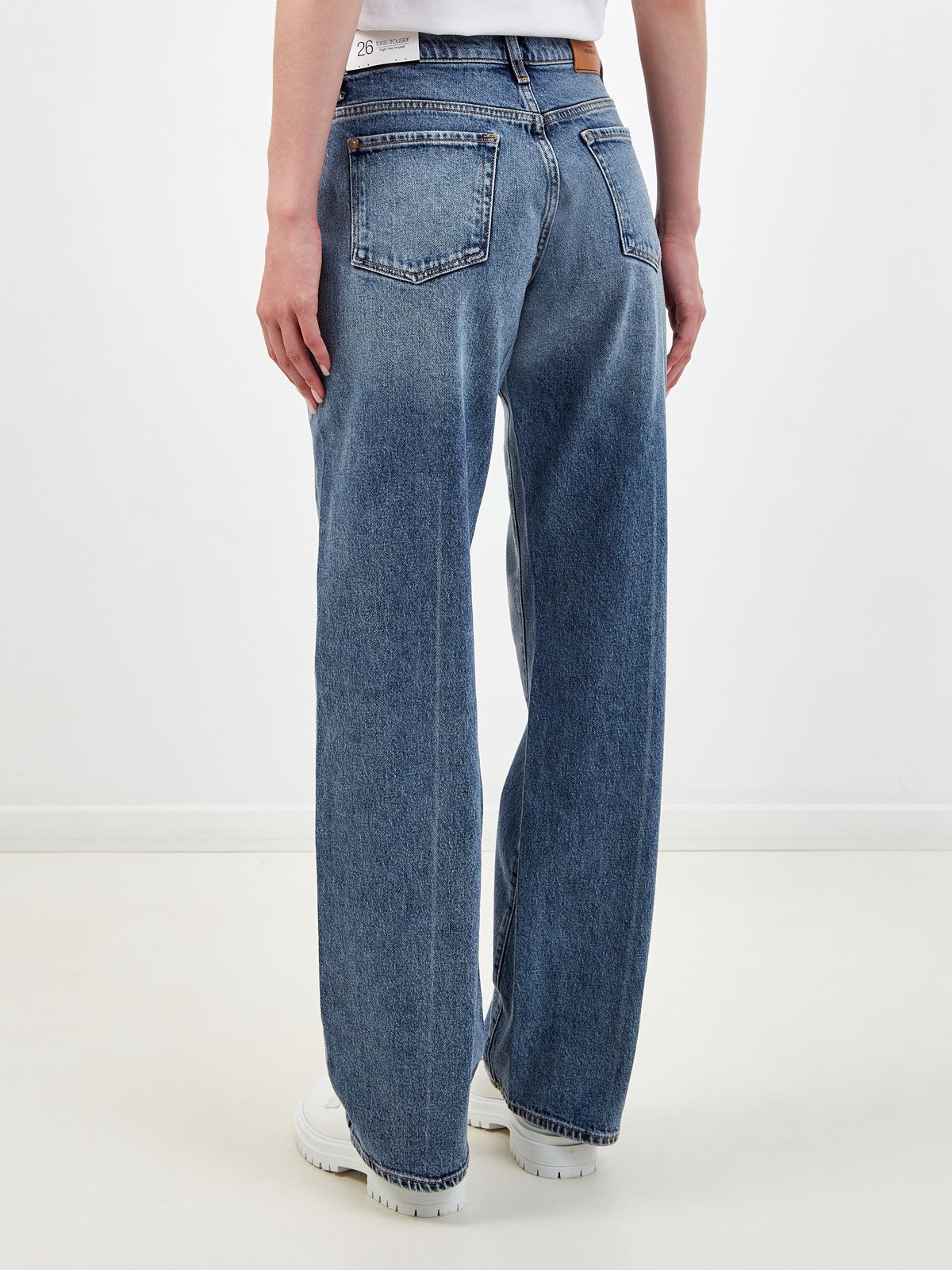 Прямые джинсы Tess из выбеленного денима 7 FOR ALL MANKIND, цвет синий, размер S;L;L - фото 4