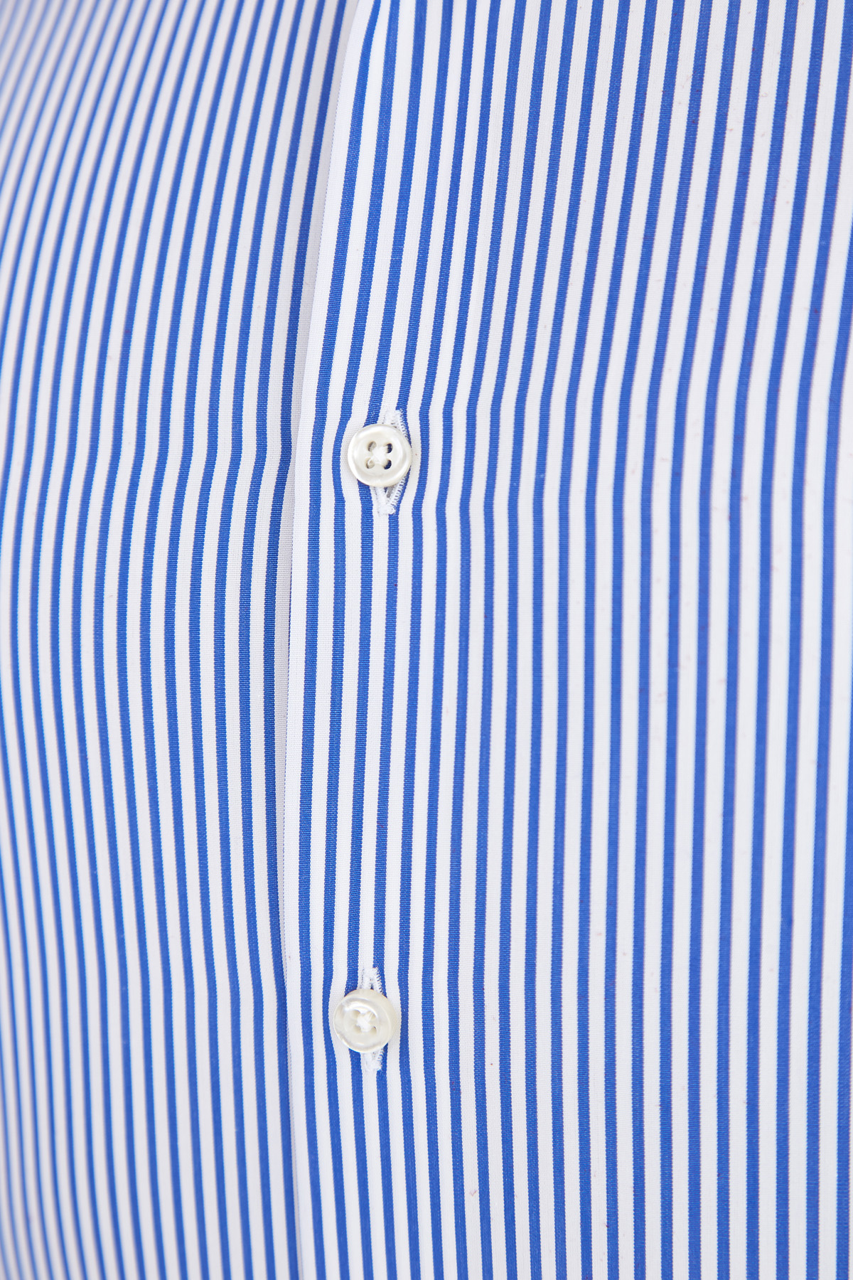 Хлопковая рубашка классического кроя с принтом в полоску