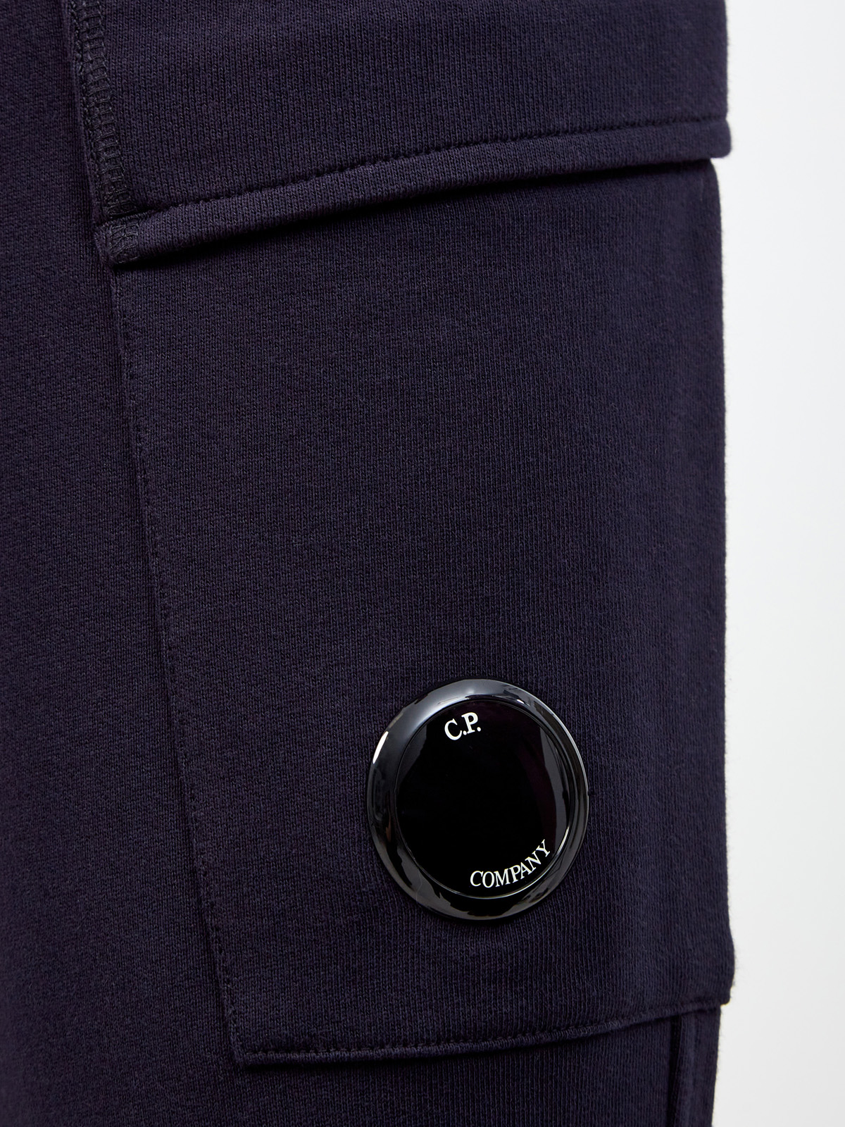 Спортивные брюки-джоггеры из плотного хлопкового флиса C.P.COMPANY, цвет синий, размер S;M;L;XL - фото 5