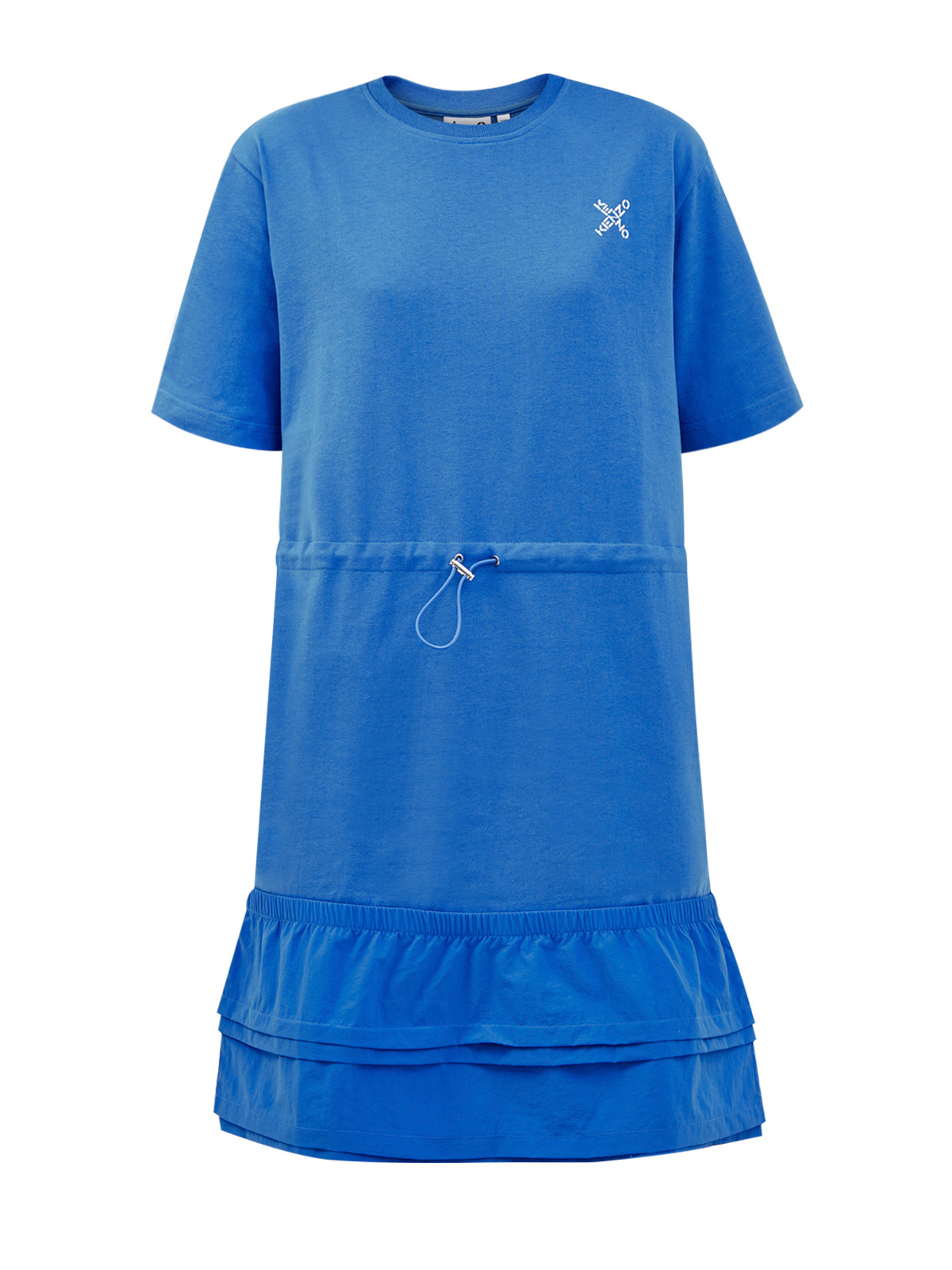 Универсальное платье-футболка с кулиской и принтом Little X KENZO, цвет синий, размер S;M;XS - фото 1