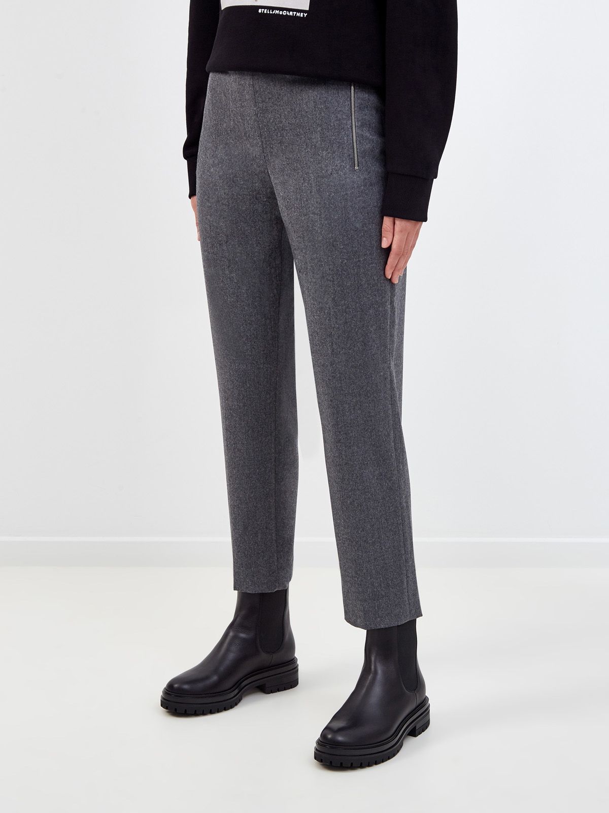 Укороченные брюки Claire из шерстяной костюмной ткани STELLA McCARTNEY, цвет серый, размер S;M;L;XS - фото 3