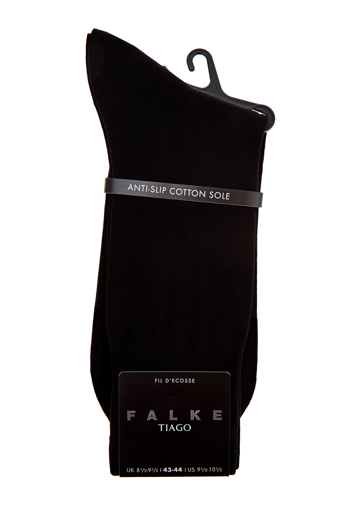 Классические черные носки из пряжи двухслойного скручивания FALKE, цвет черный, размер 44 - фото 3