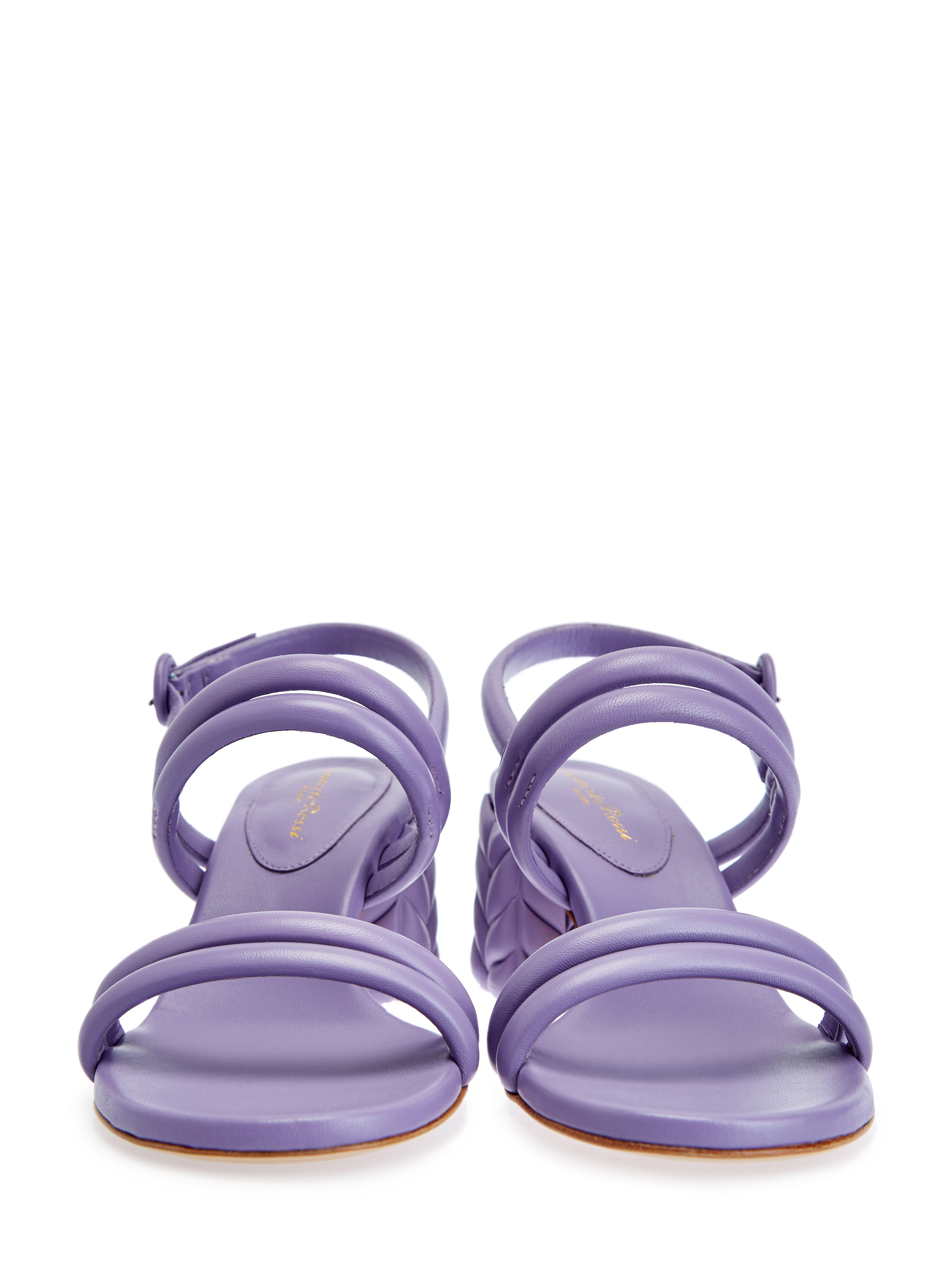 Босоножки Florea из мягкой кожи наппа с рельефным каблуком