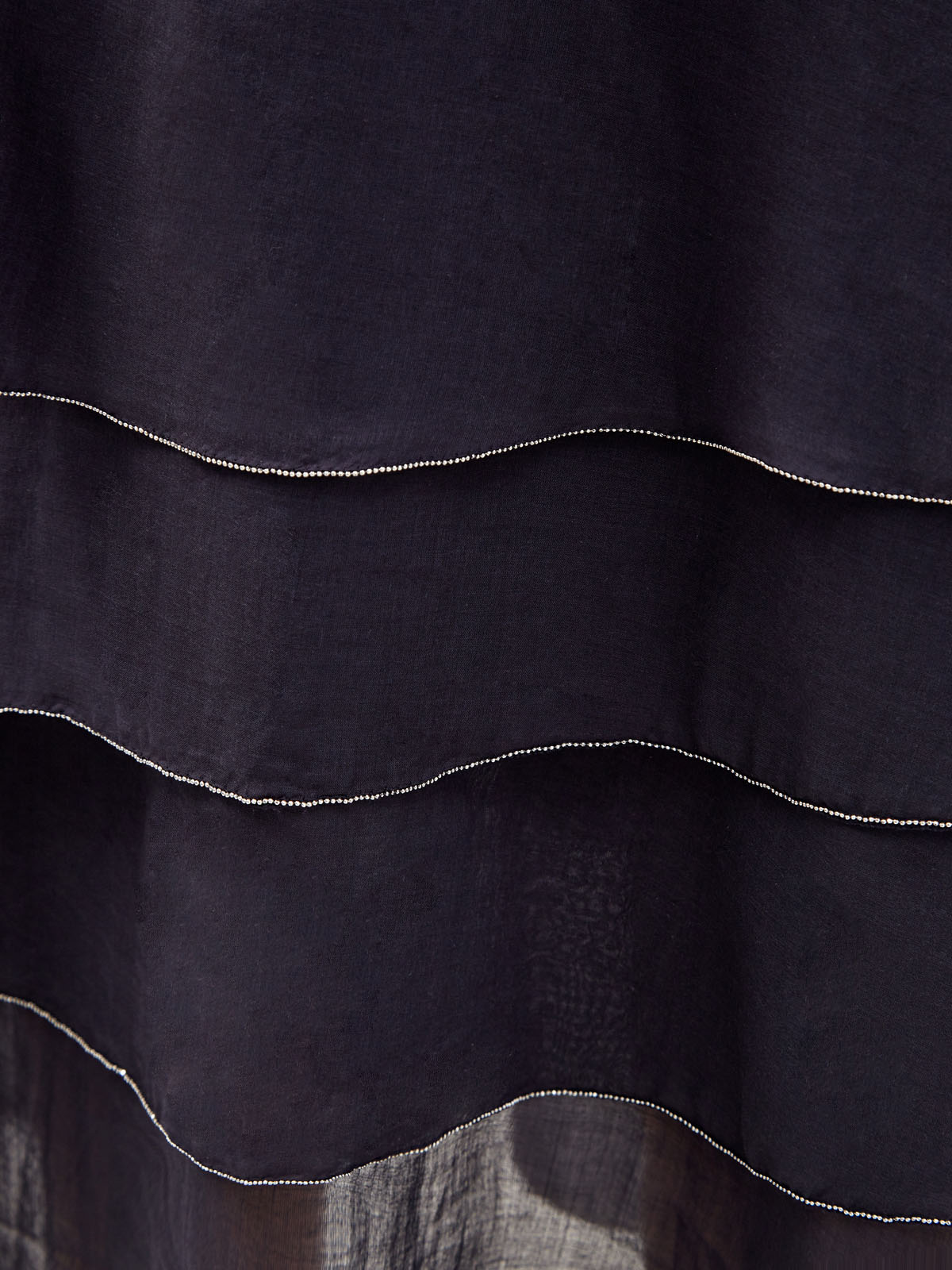 Комбинированное платье с объемным подолом из органзы PESERICO, цвет синий, размер 46;48 - фото 5